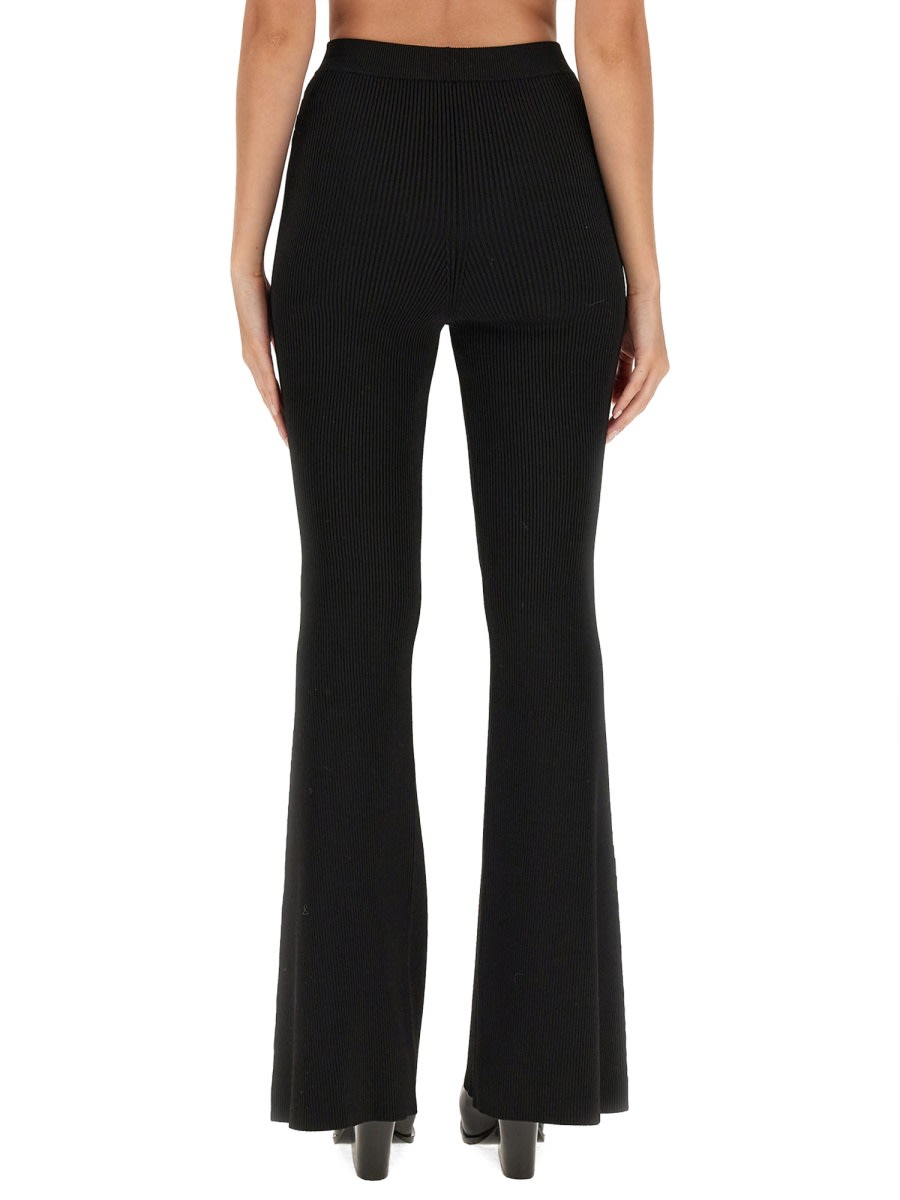 Shop Stella Mccartney Ribbed Pants In Black