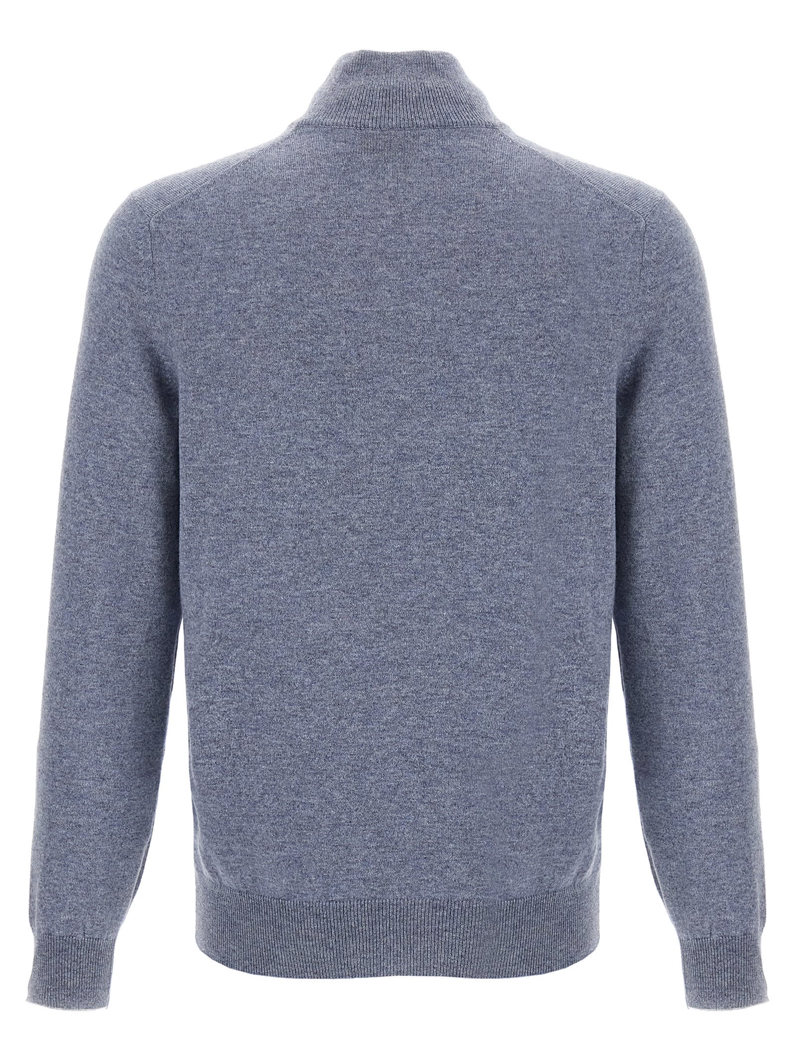 Shop Brunello Cucinelli Cashmere Turtleneck Sweater In Light Blue