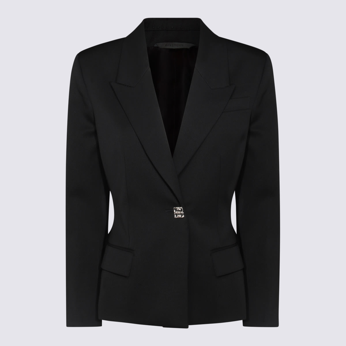 Shop Givenchy Black Wool Blazer