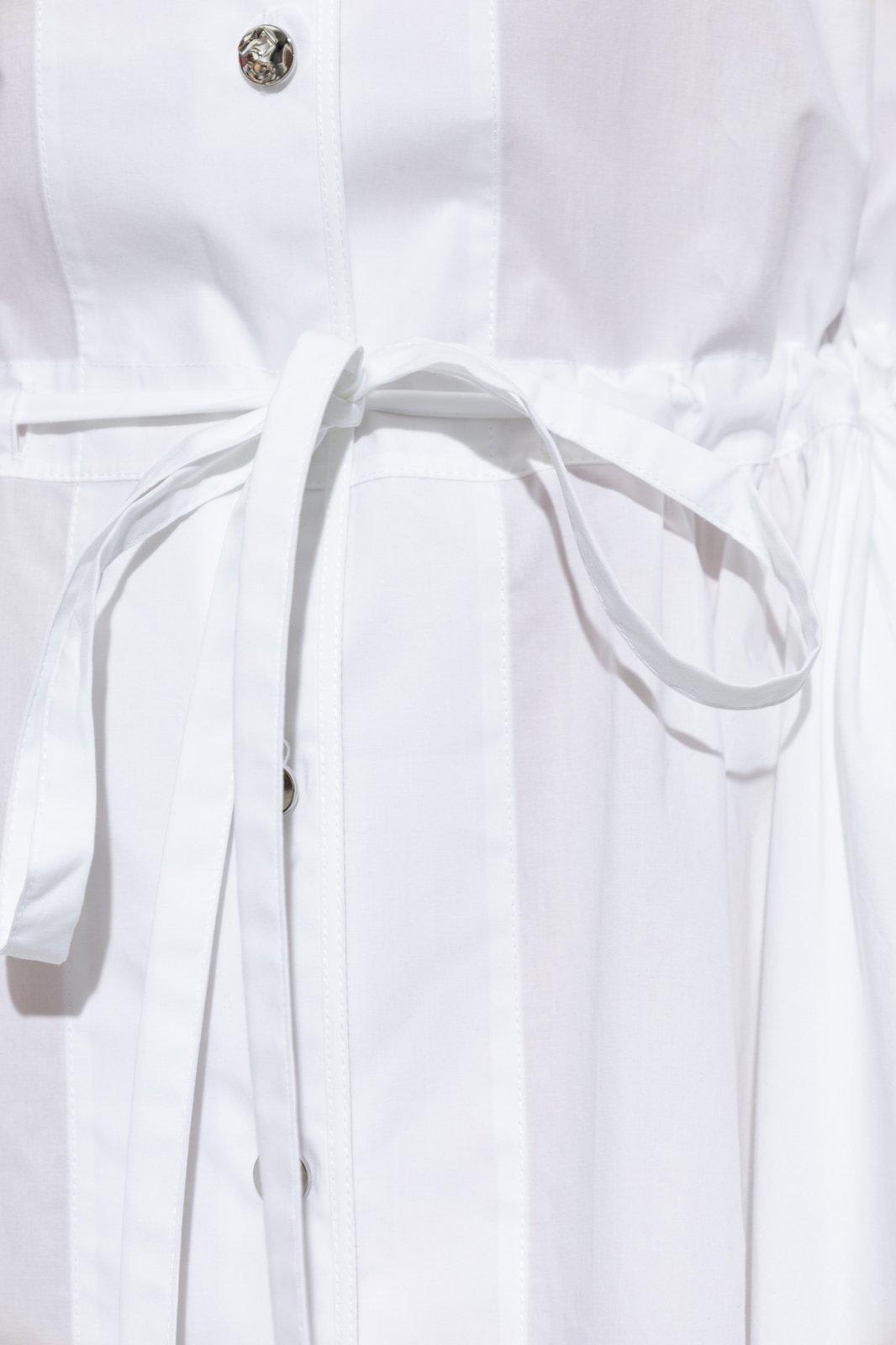 Tory Burch Belted Mini Shirt Dress In White