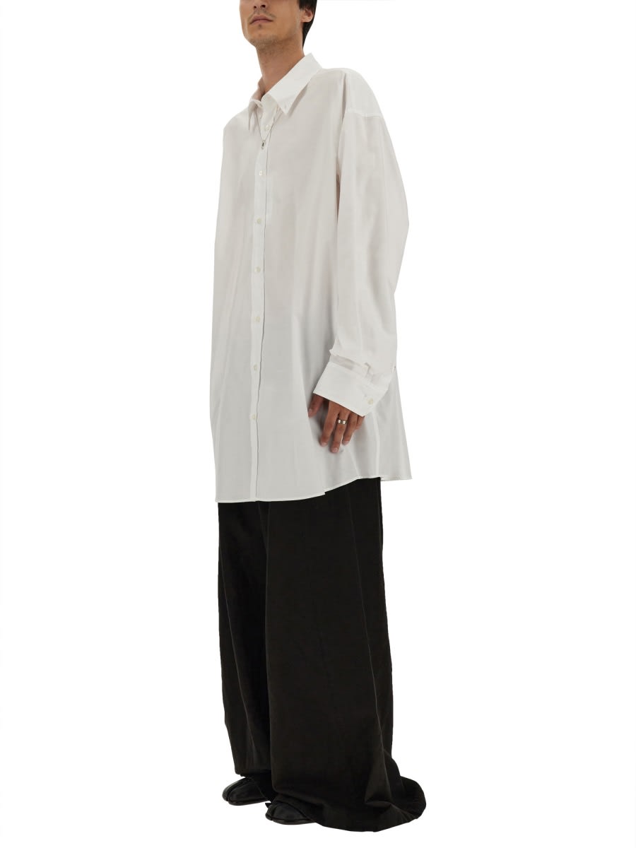 Shop Maison Margiela Oxford Shirt In White