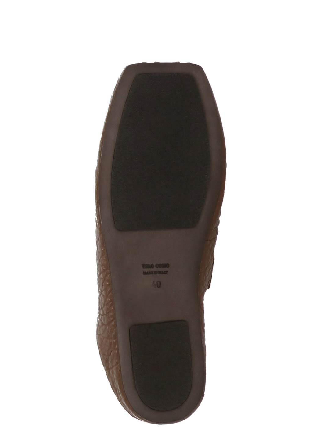 Uma Wang Leather Slippers With Flat Sole And Squared Toe In Animal Print