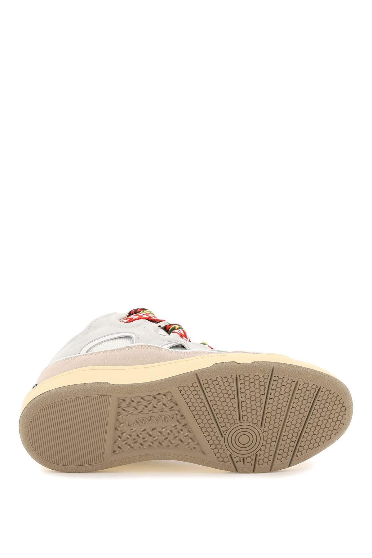 Shop Lanvin Curb Sneakers In Blanc (beige)