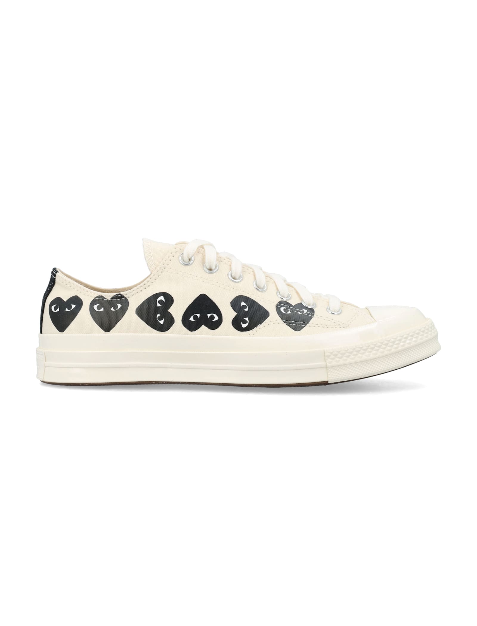 Comme Des Garçons Multi Heart Low Top In White