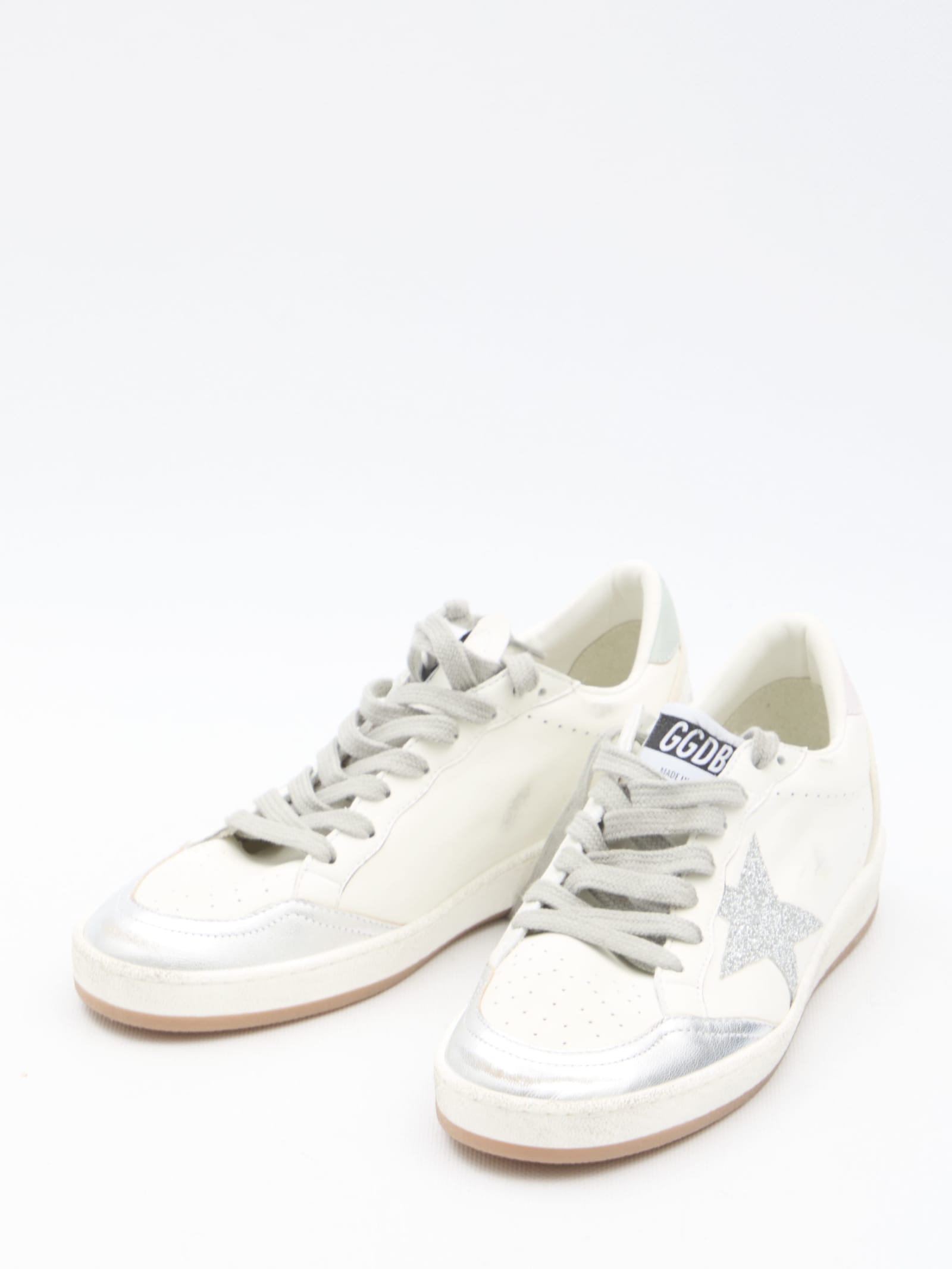 Shop Golden Goose Ball-star Sneakers In Bianco