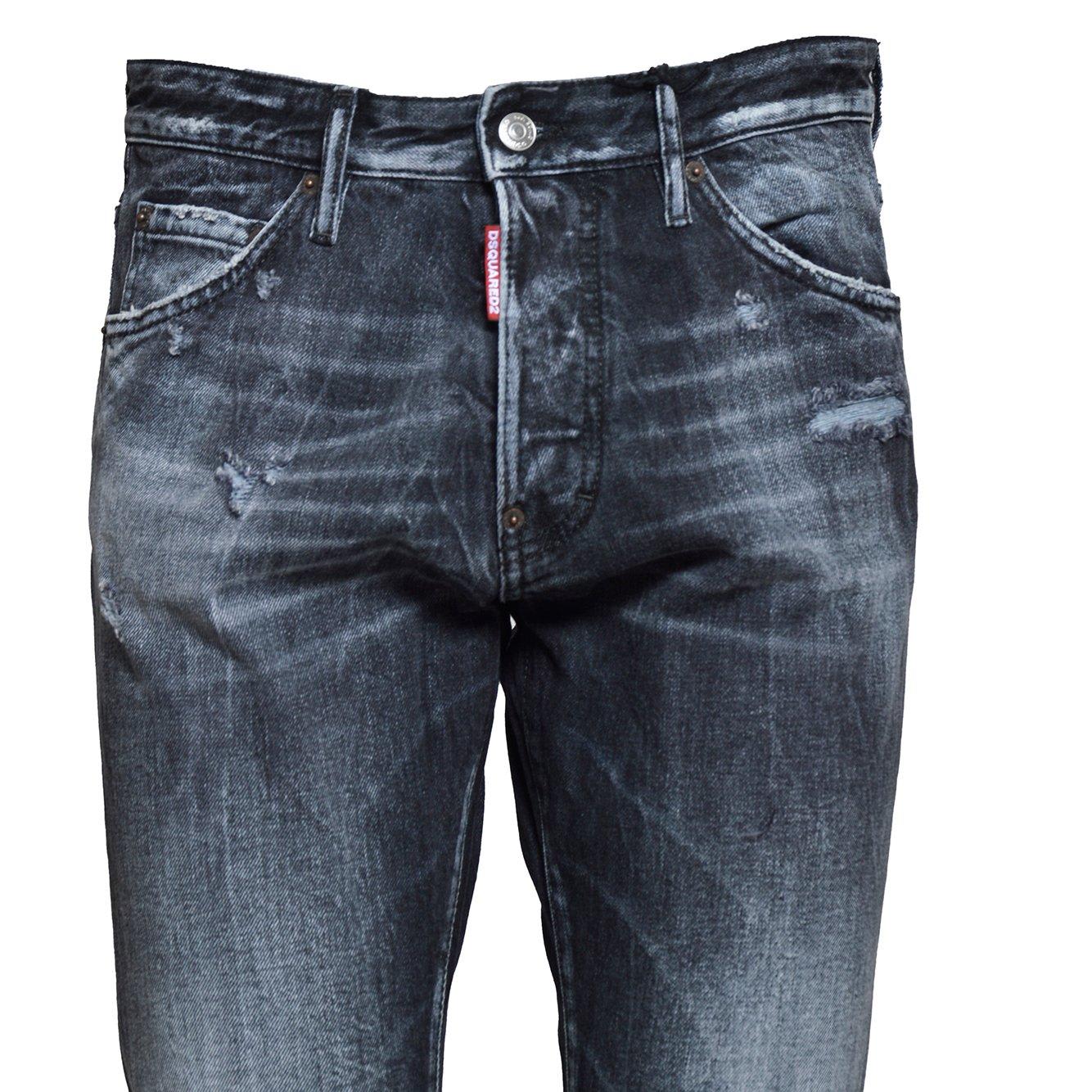 Shop Dsquared2 Cool Guy Distressed Slim-leg Jeans In Blue