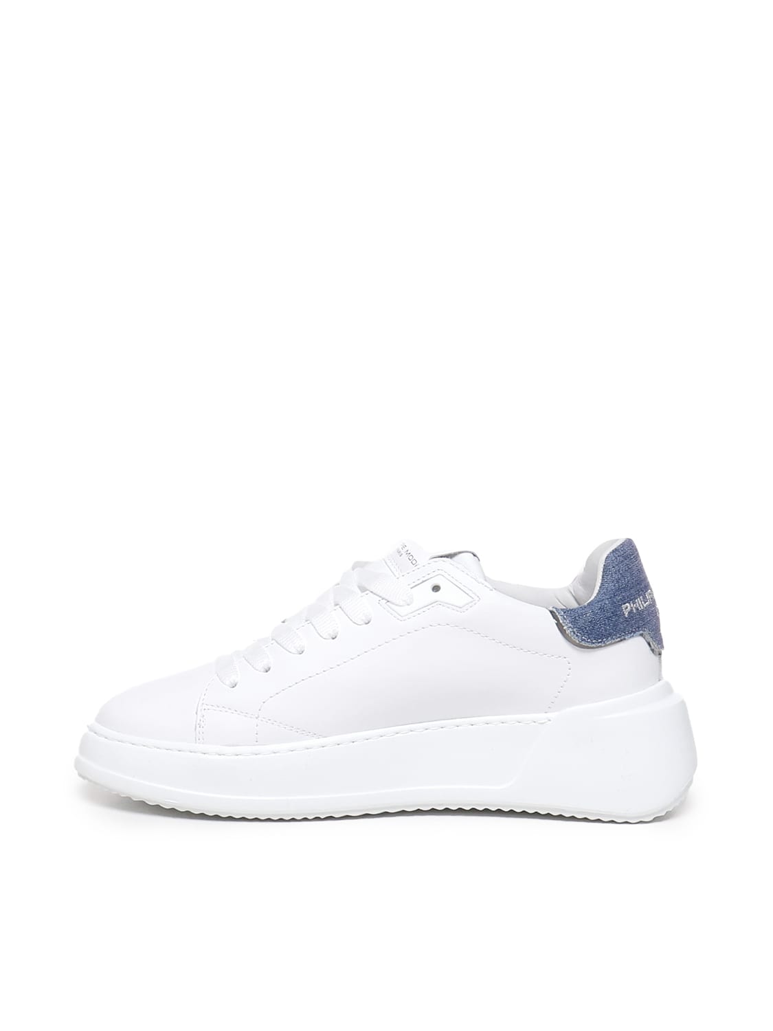 Shop Philippe Model Tres Temple Sneakers In White, Lillac