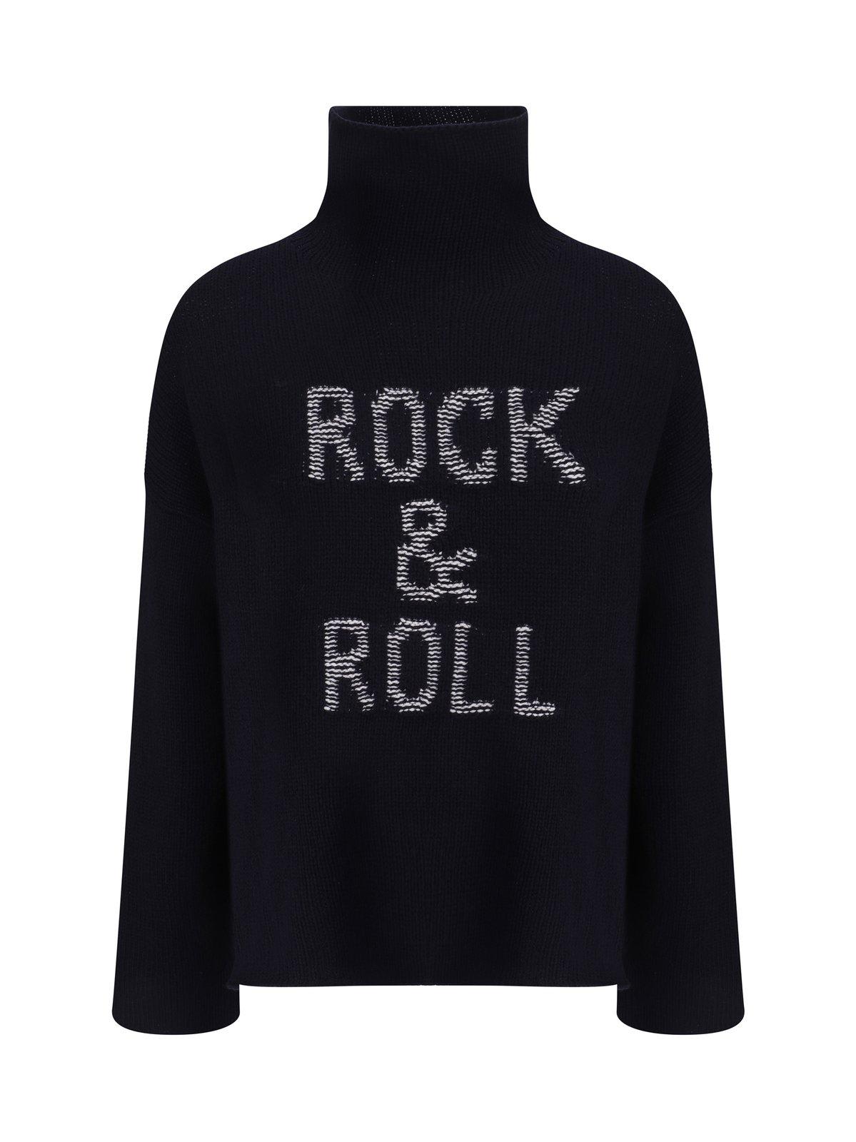 Shop Zadig &amp; Voltaire Almy High-neck Jumper In Encre