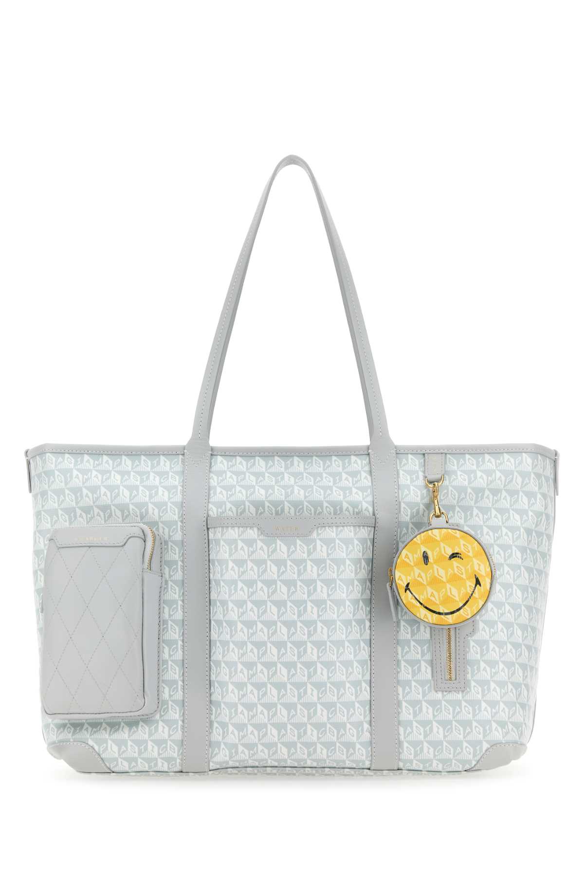 Anya Hindmarch Printed Canvas I Am A Plastic Bag Inflight Shopping Bag In Frost
