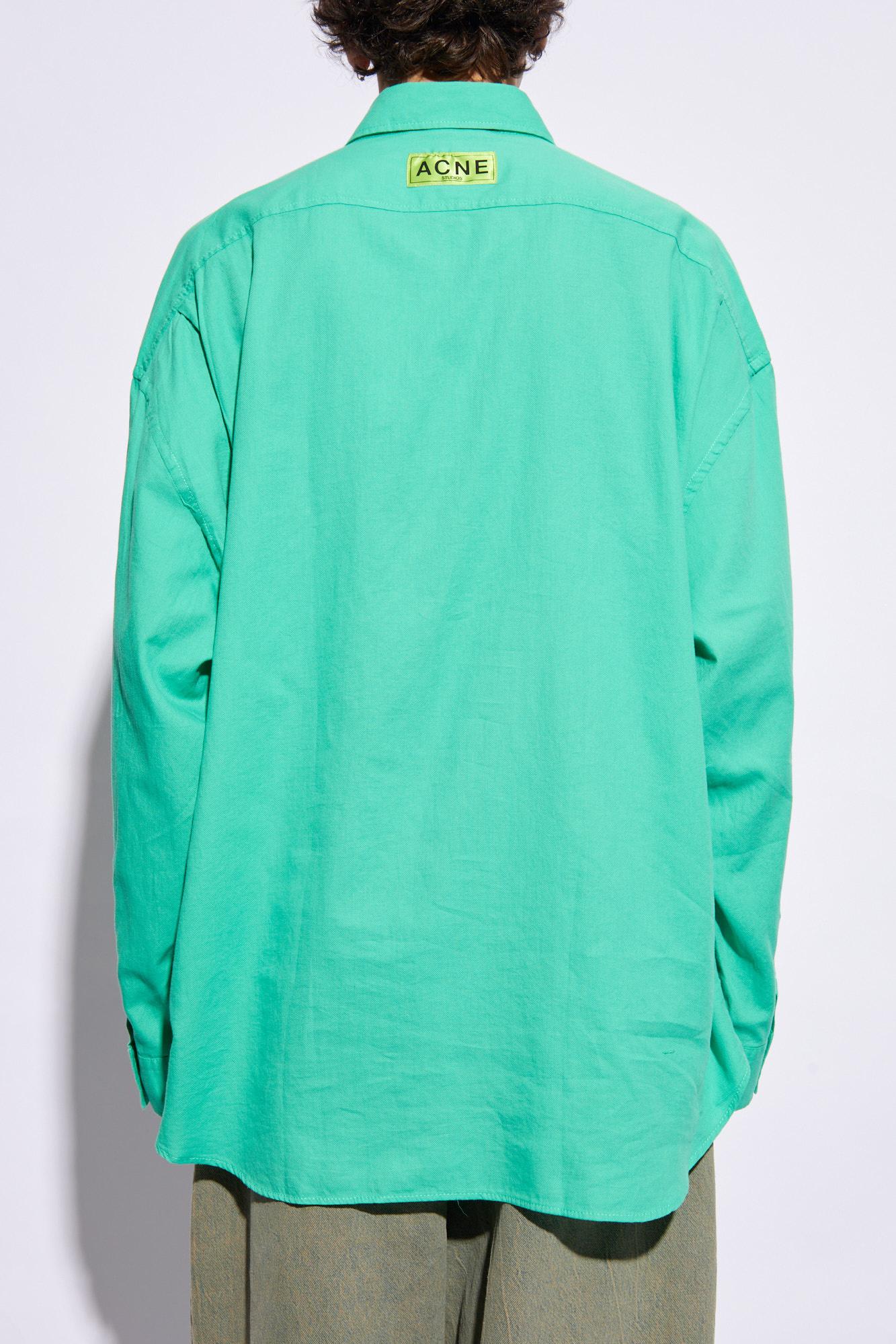 Shop Acne Studios Cotton Shirt In Green