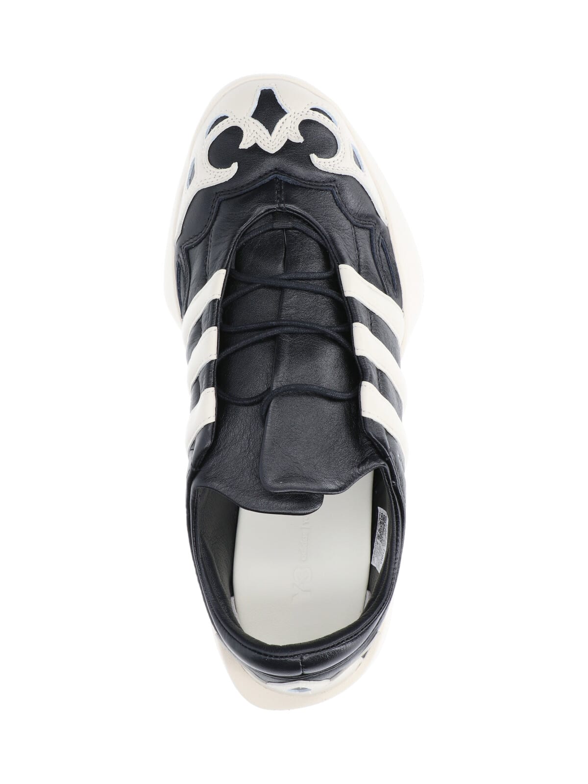 Y-3 Leather Trainers In Black