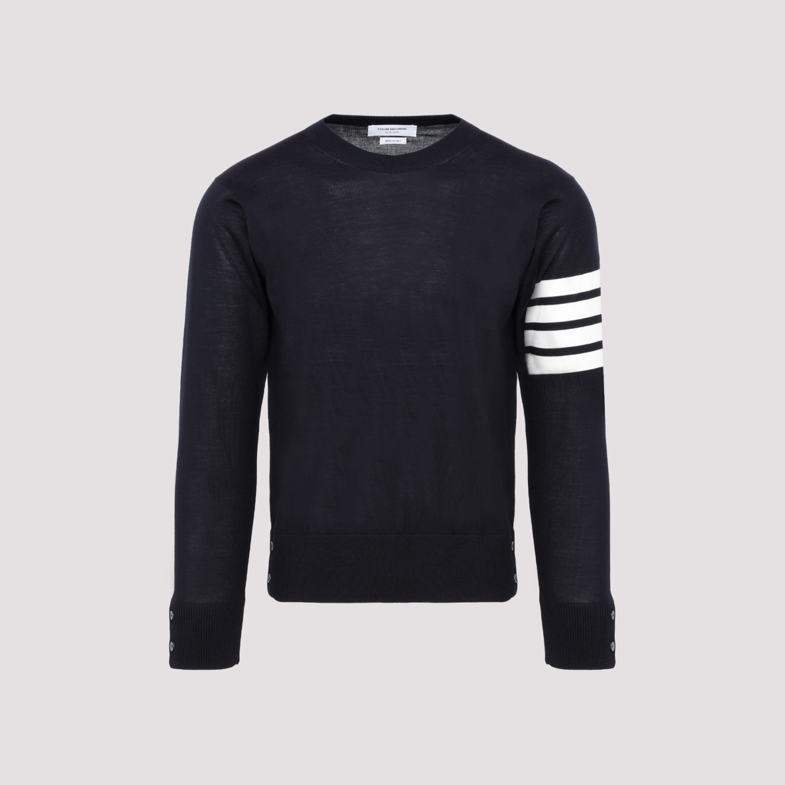 Shop Thom Browne 4-bar Pullover In Navy