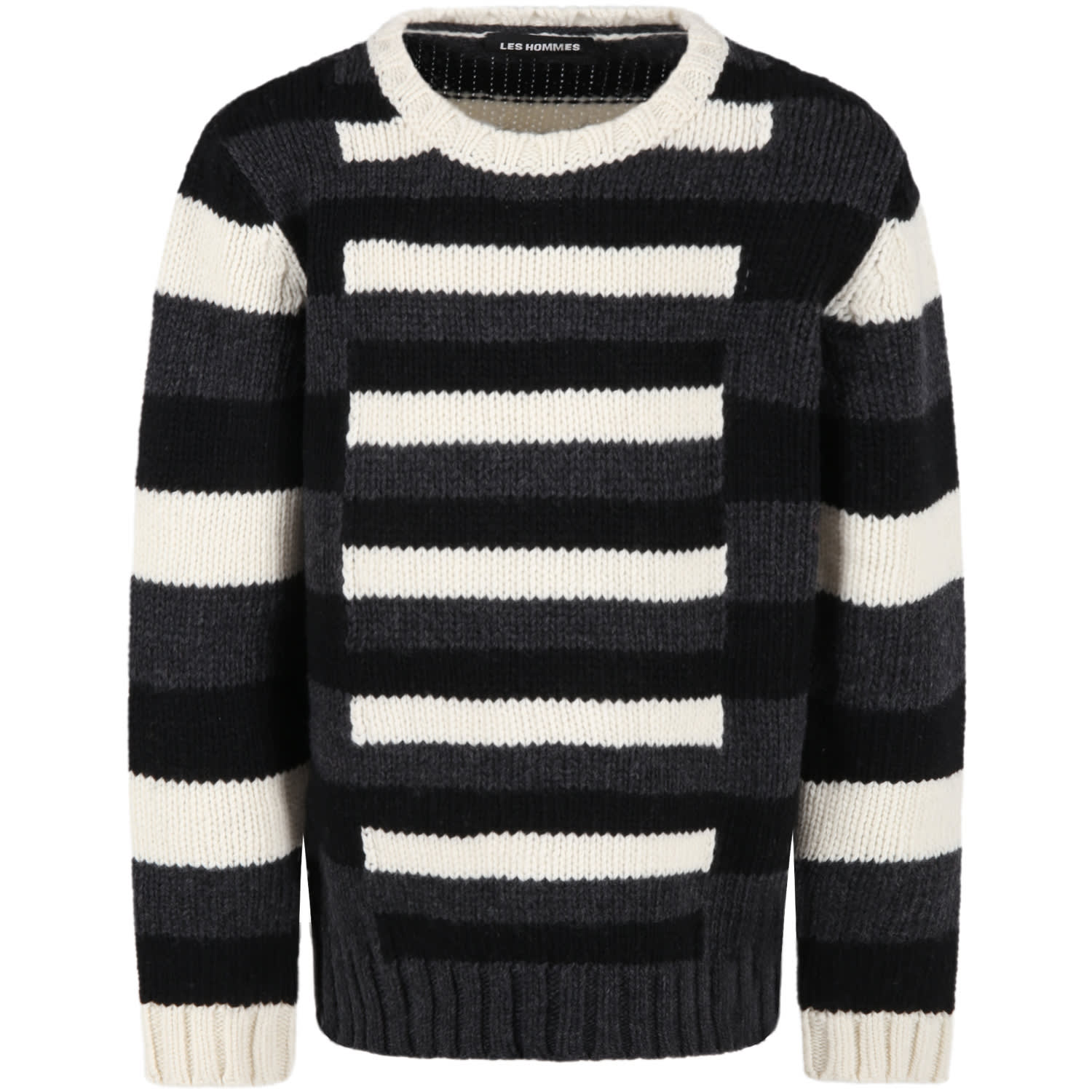 Les Hommes Multicolor Sweater For Boy With Stripes
