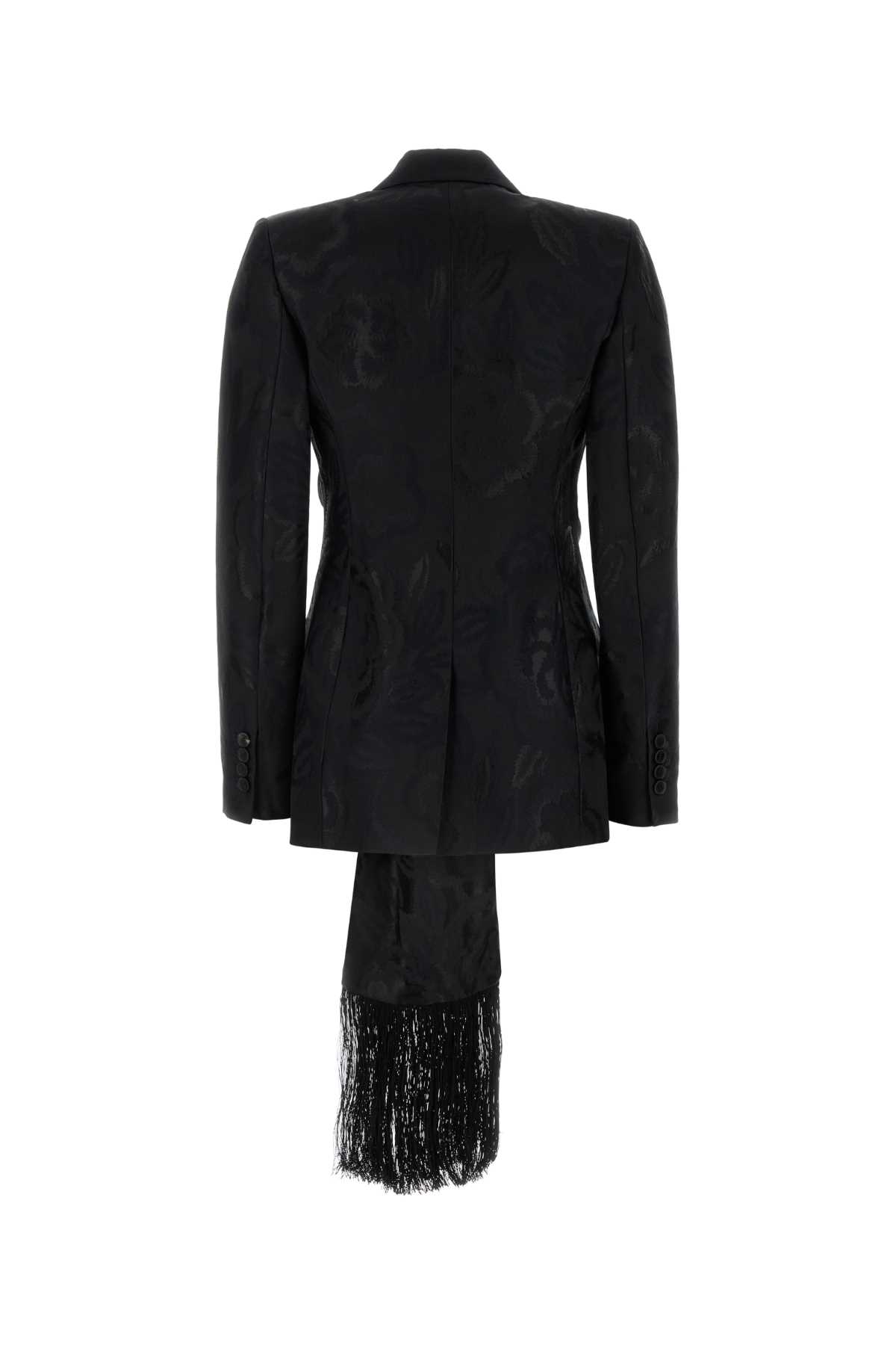 Shop Etro Black Jacquard Blazer In N0000