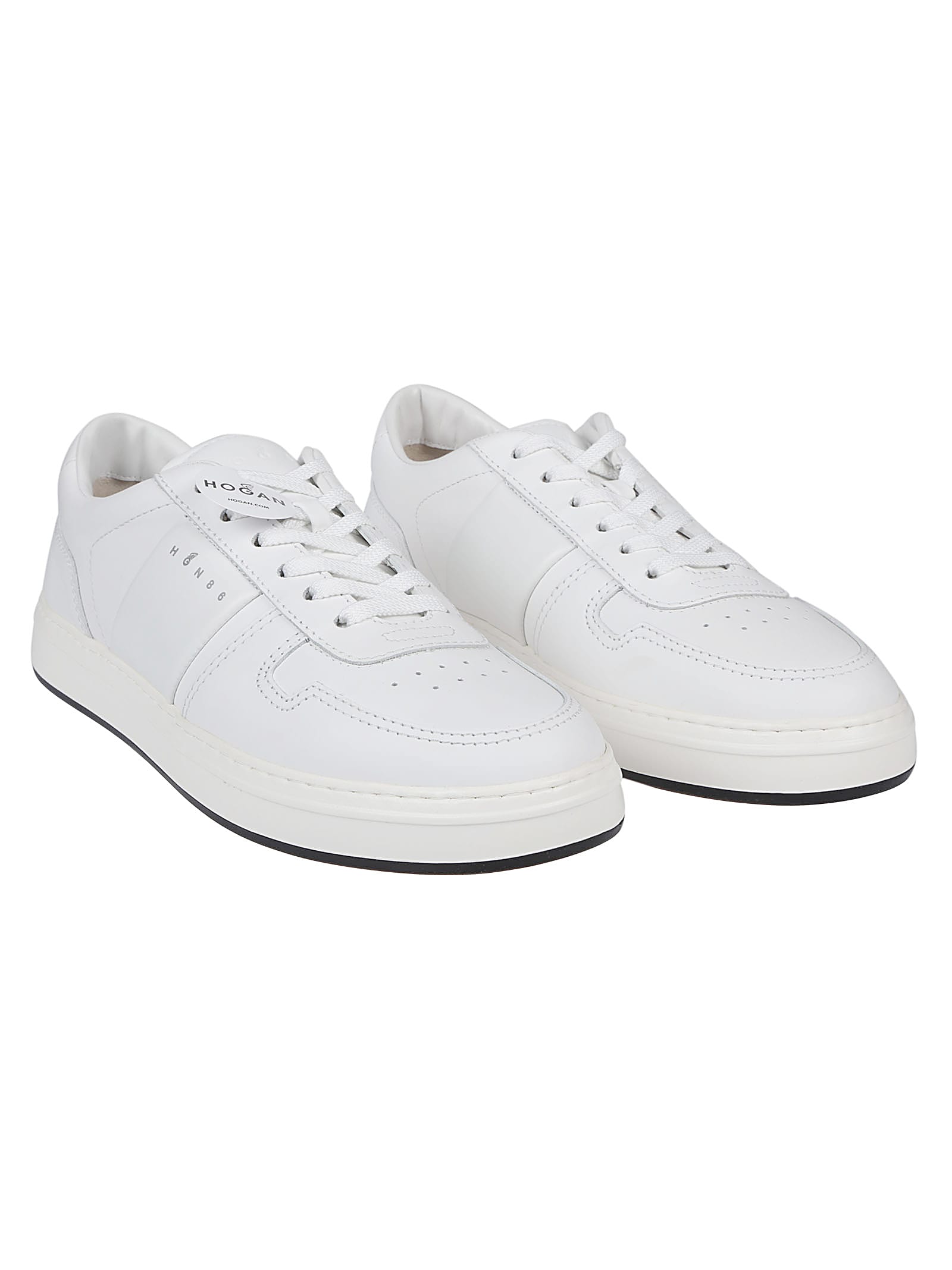 Hogan H668 Allacciato Fascia Logo Sneakers In White