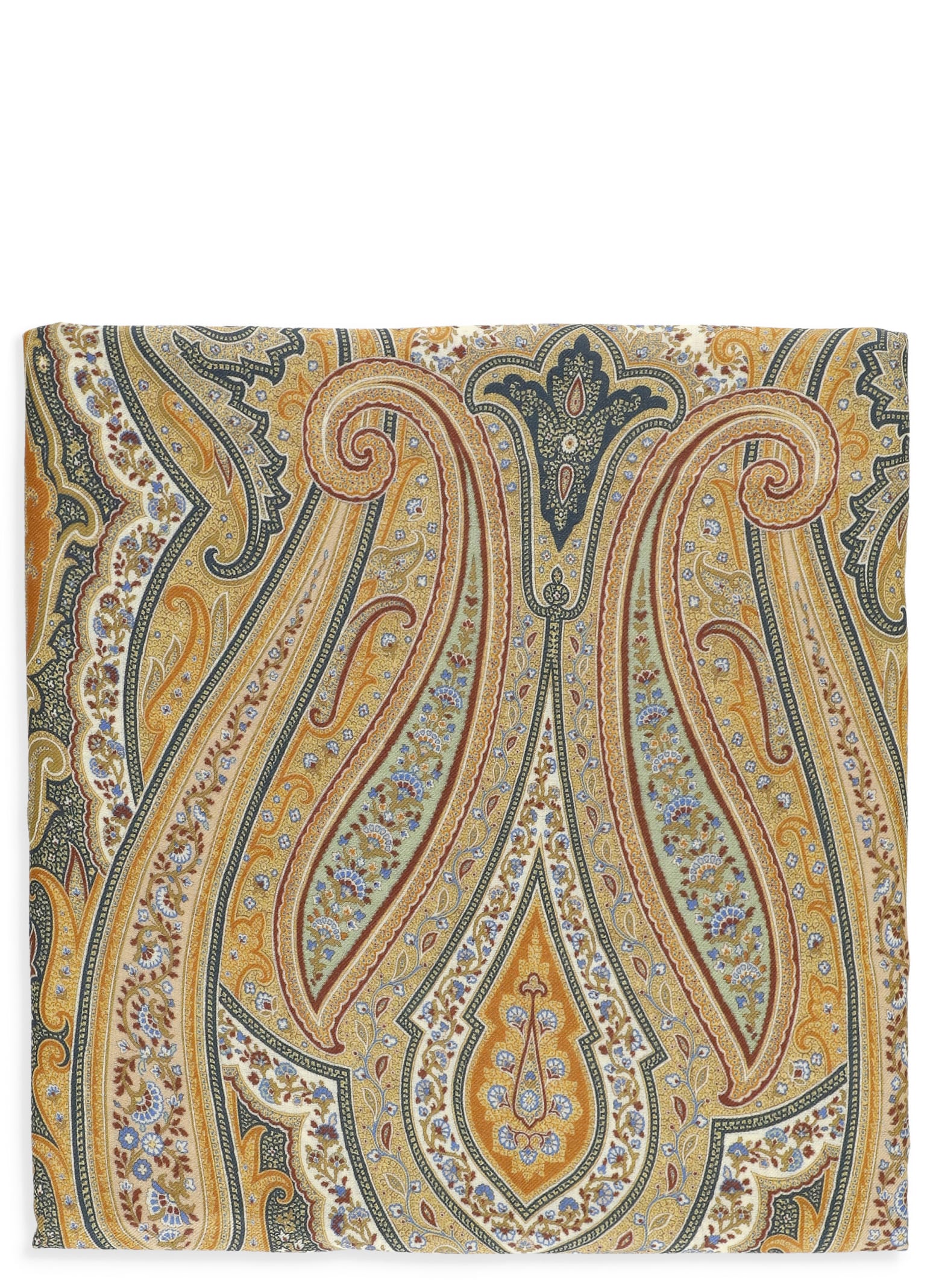 Shop Etro Shawl With Paisley Print In Multicolour