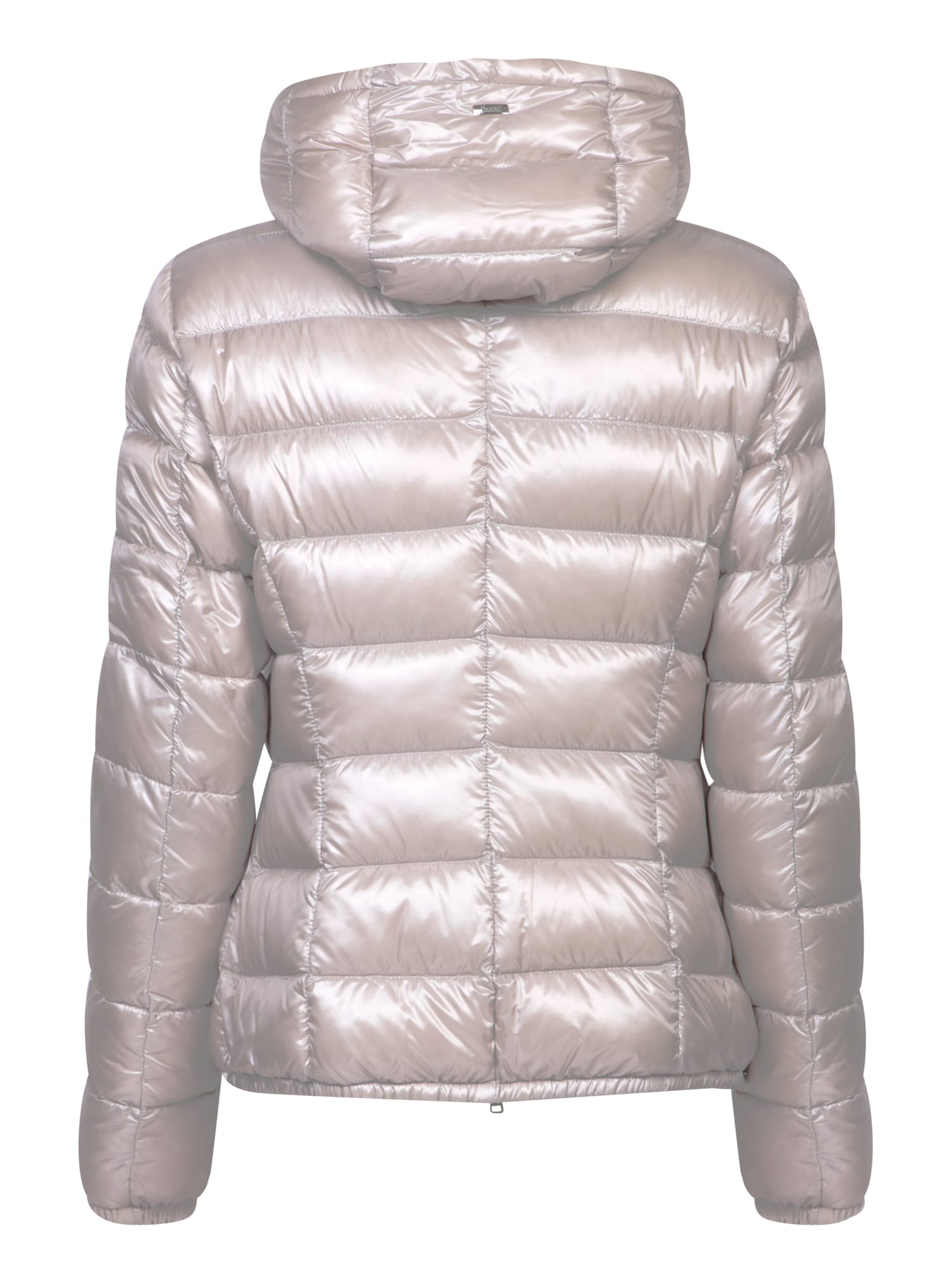 Shop Herno Giada Pearl Grey Down Jacket