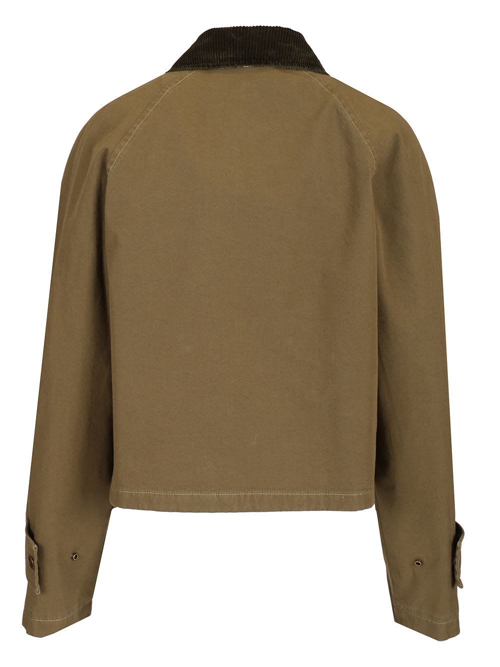 Shop Burberry Short Outerwear Jacket In Green