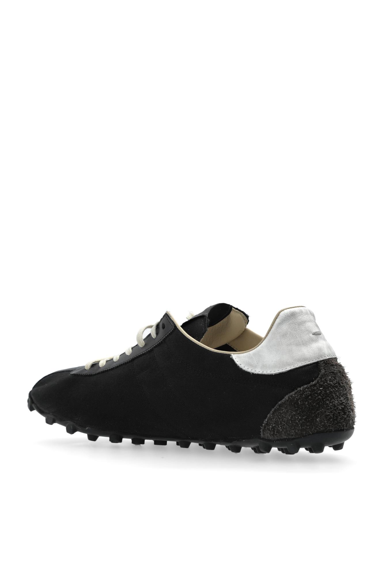 Maison Margiela Sprinters Low Top Cotton Blend Sneakers In Black