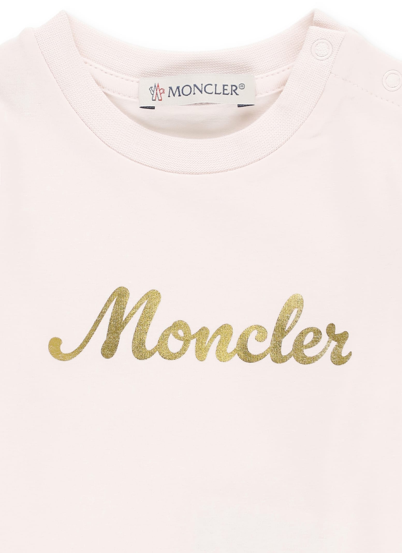 Shop Moncler T-shirt With Logo In Pink