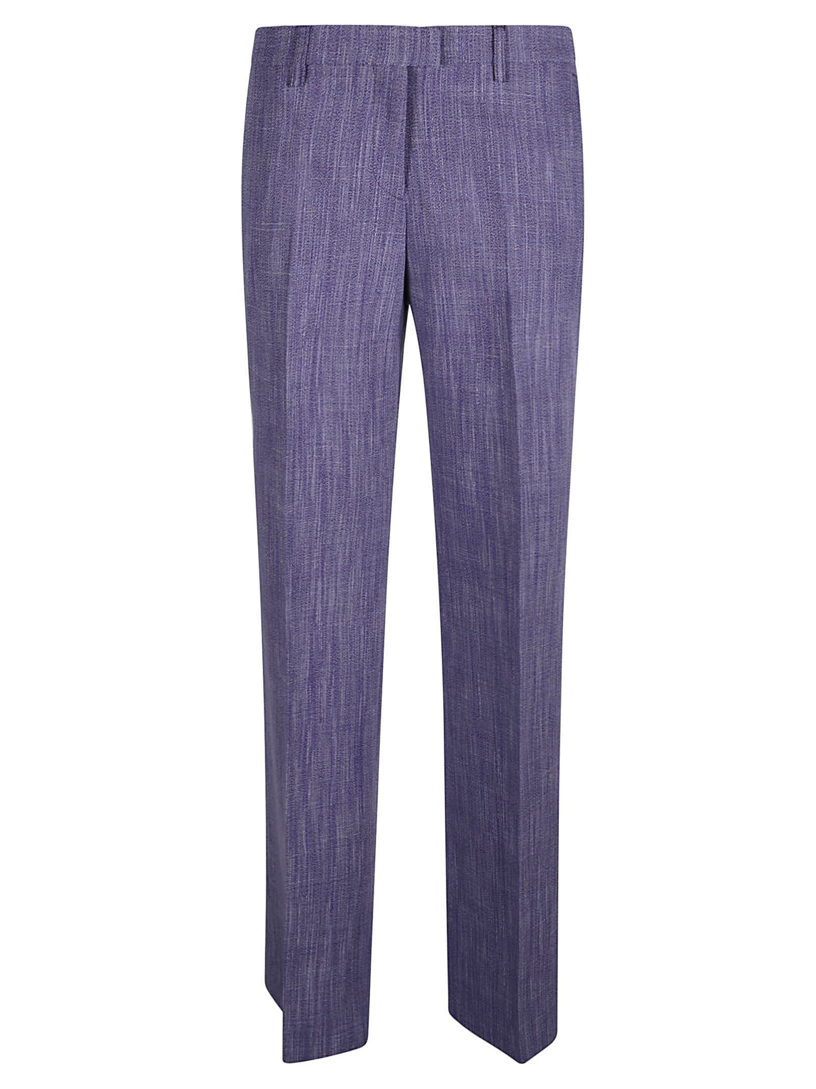 Etro Wrap Waist Trousers In Violet