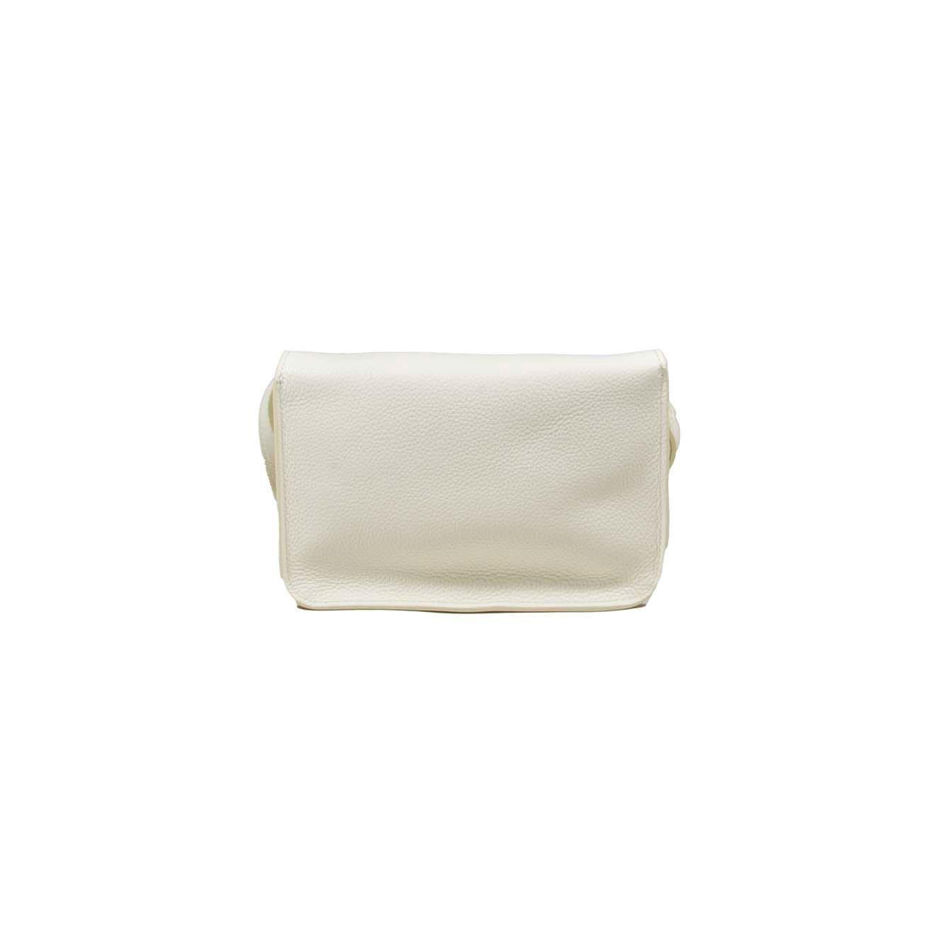 Shop Marni Logo-embroidered Foldover Top Belt Bag In Bianco
