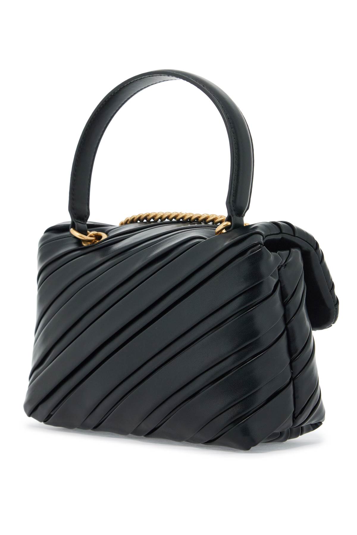 Pinko Love Puff Mini Cl Recycled Clutch In Black