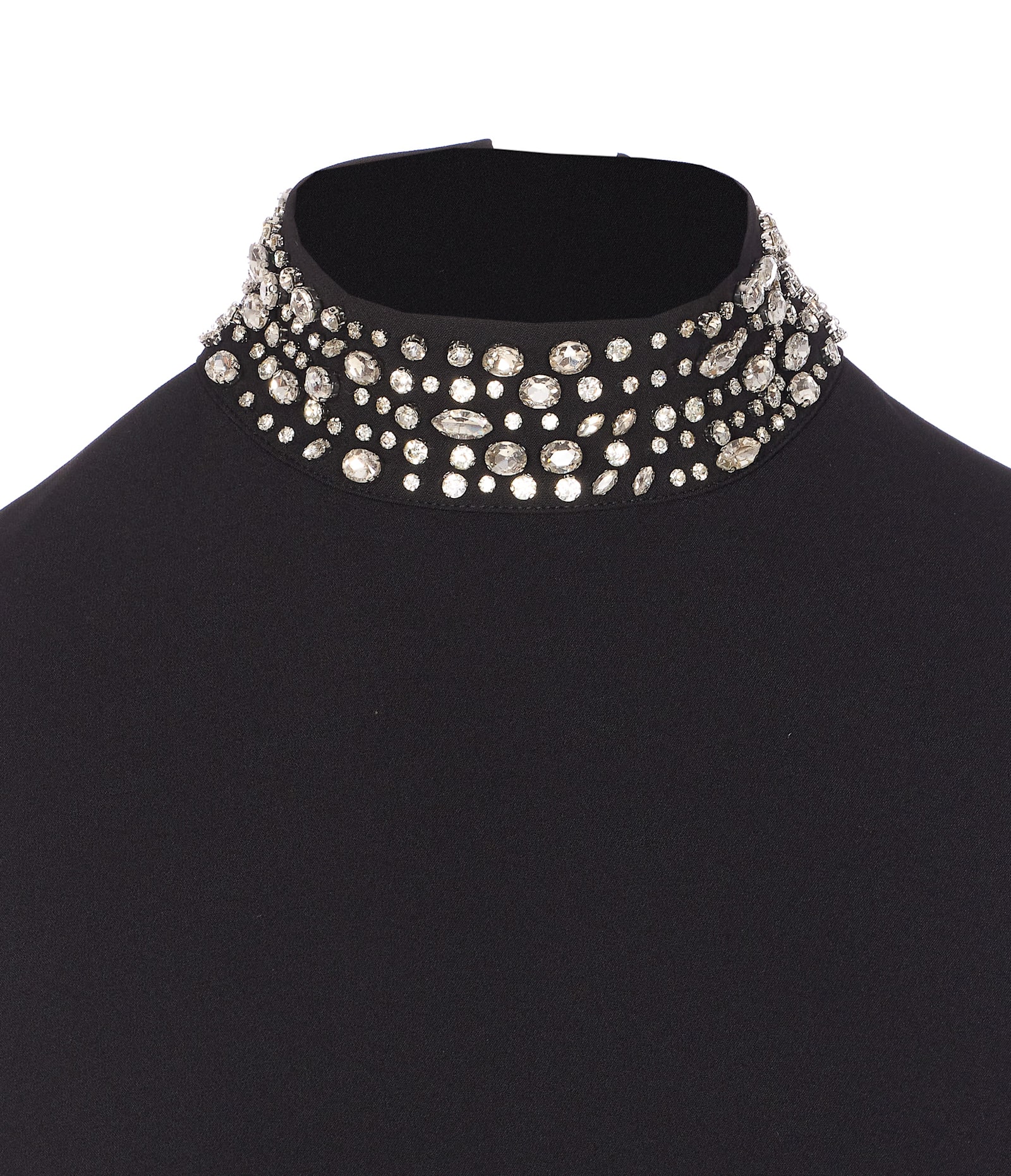 Liu •jo Crystal-embellished Mini Dress In Black