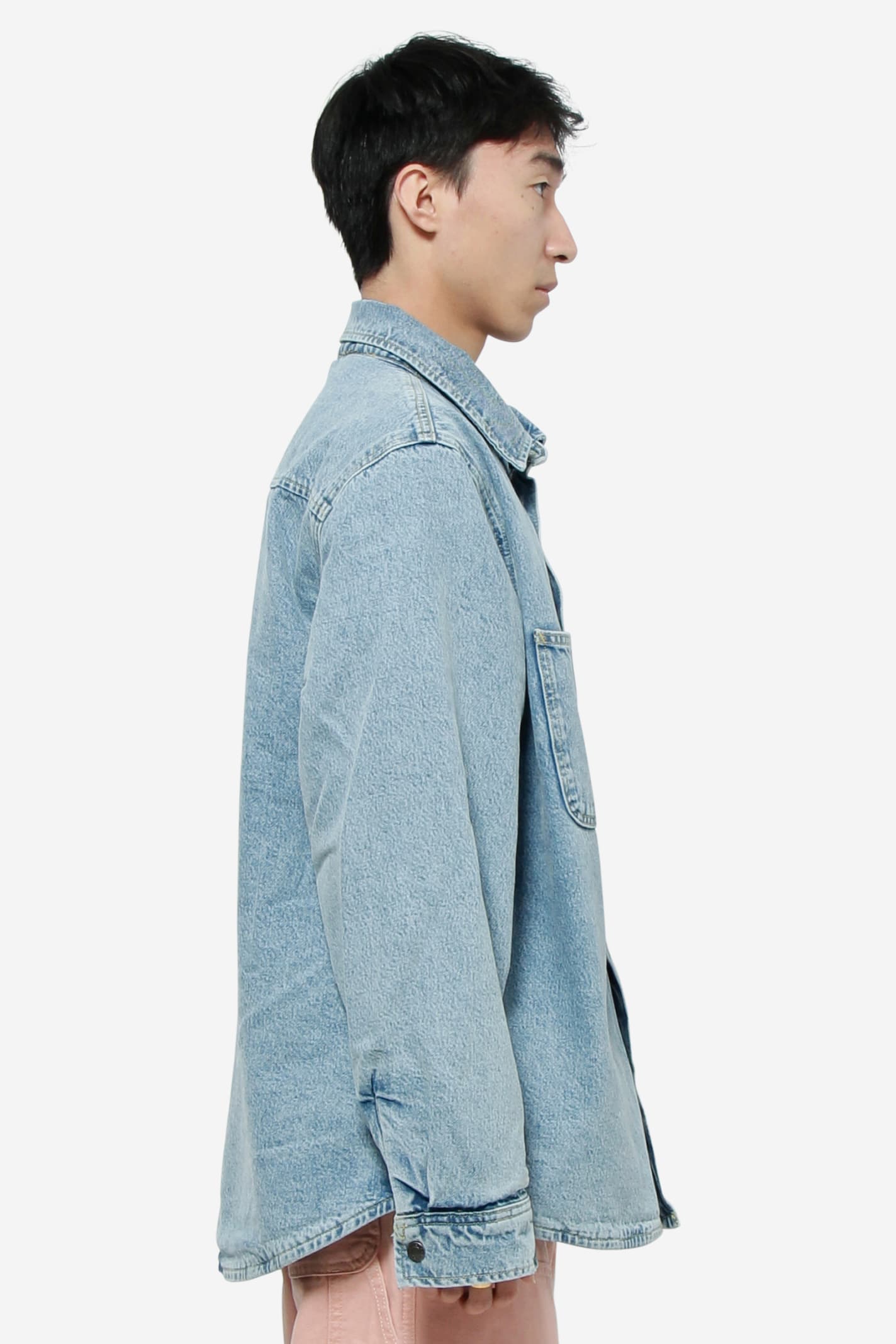 Shop Stussy Sherpa Lined Shirt In Grey