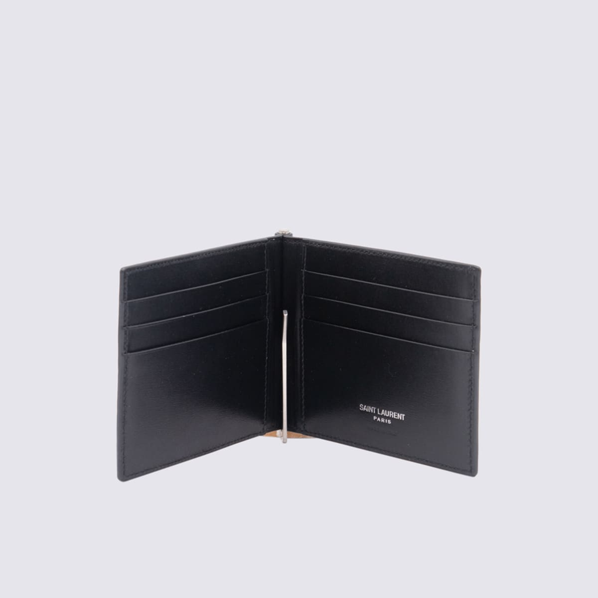 Shop Saint Laurent Black Leather Card Holder