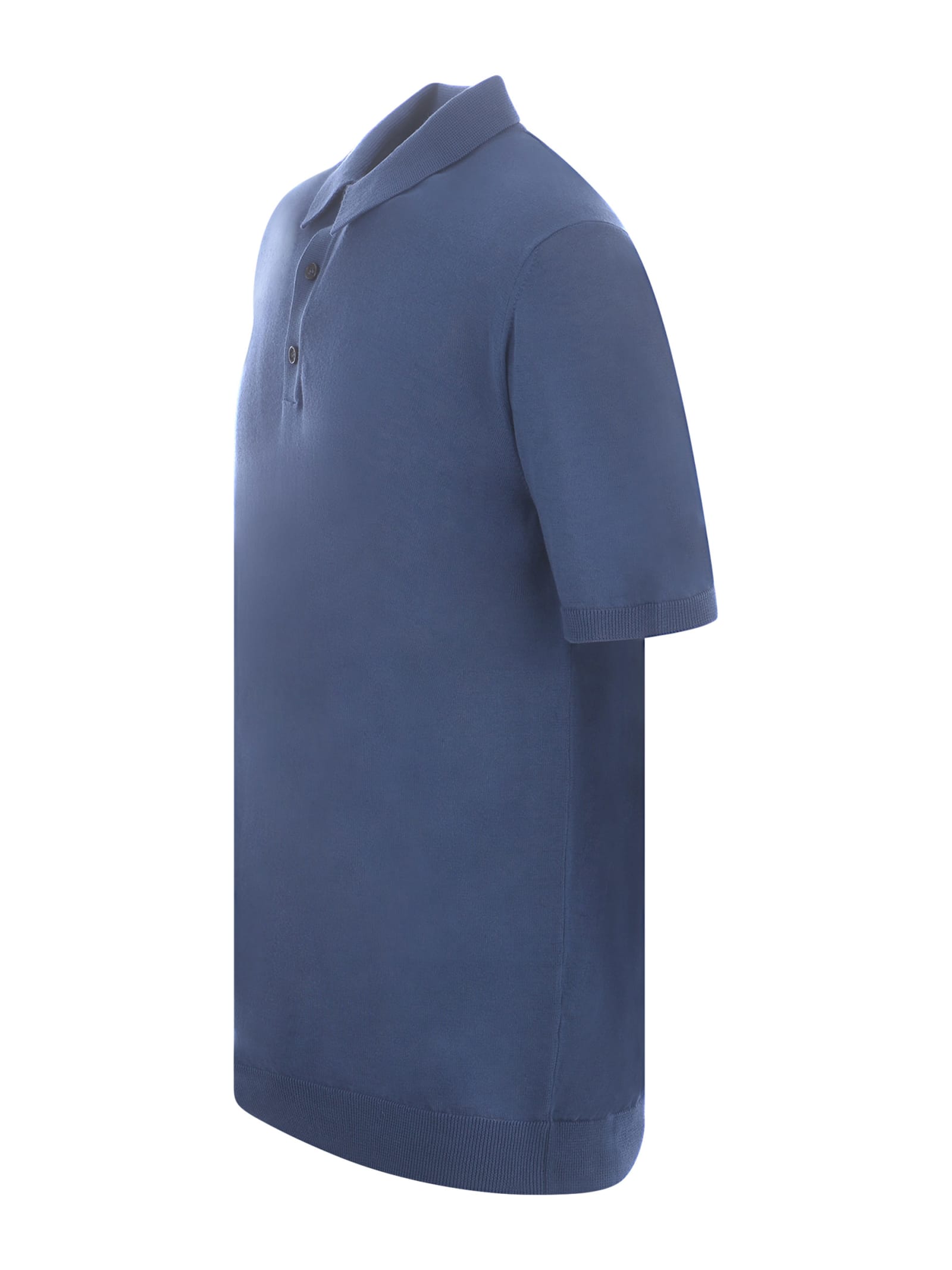 Shop Roberto Collina Polo Shirt  In Blue