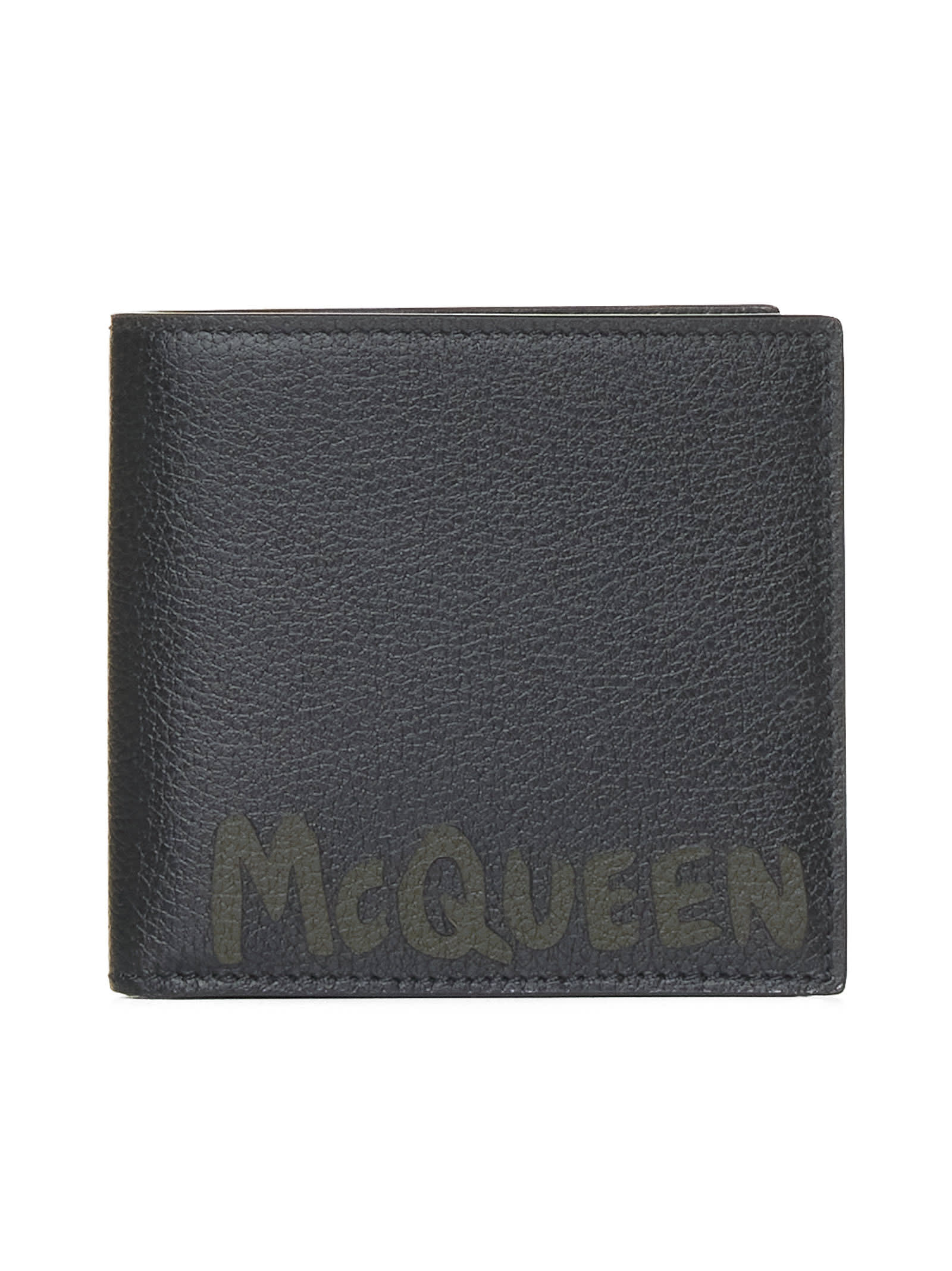 Alexander Mcqueen Wallet In Black/khaki