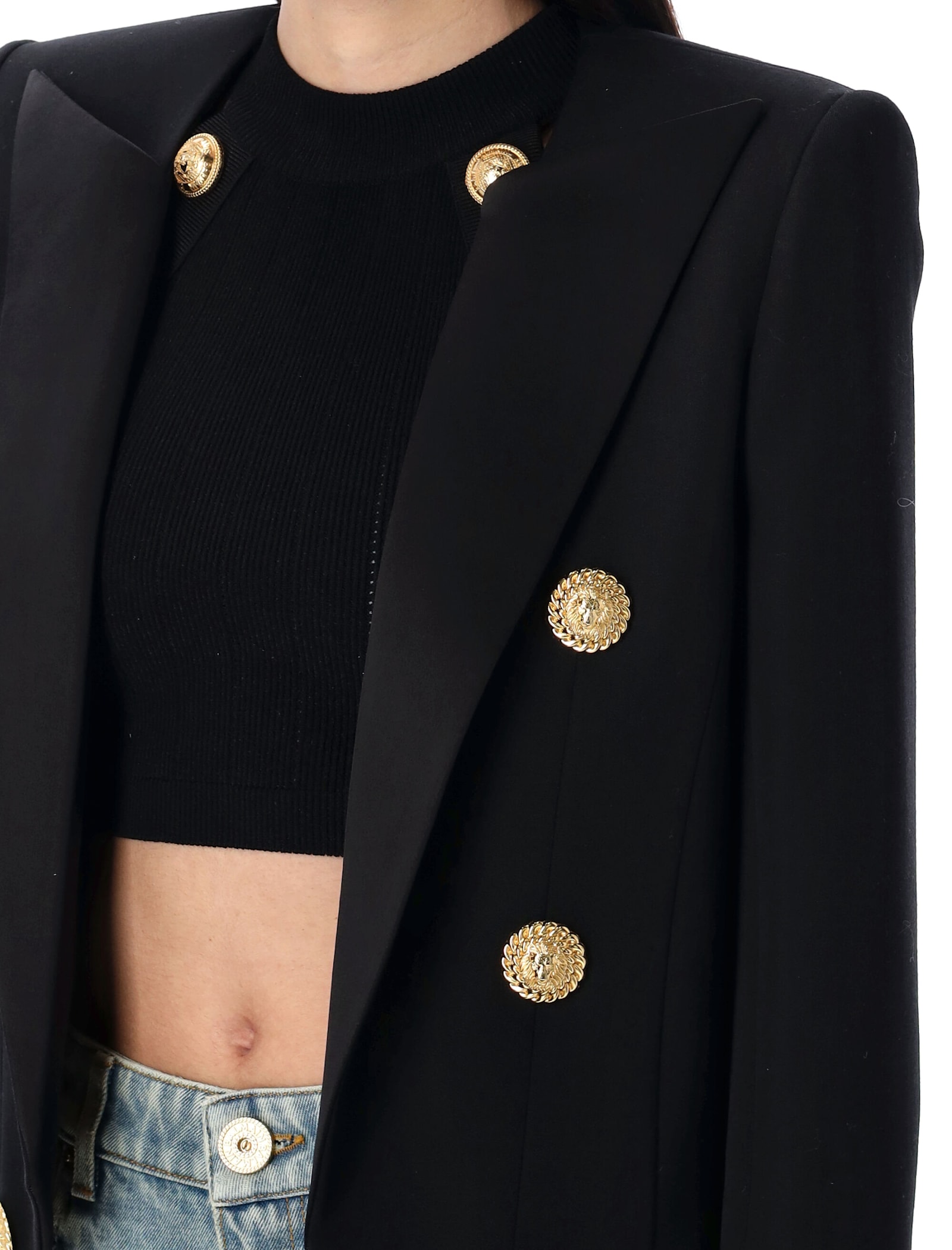 BALMAIN 6 BUTTONS CROPPED JACKET 