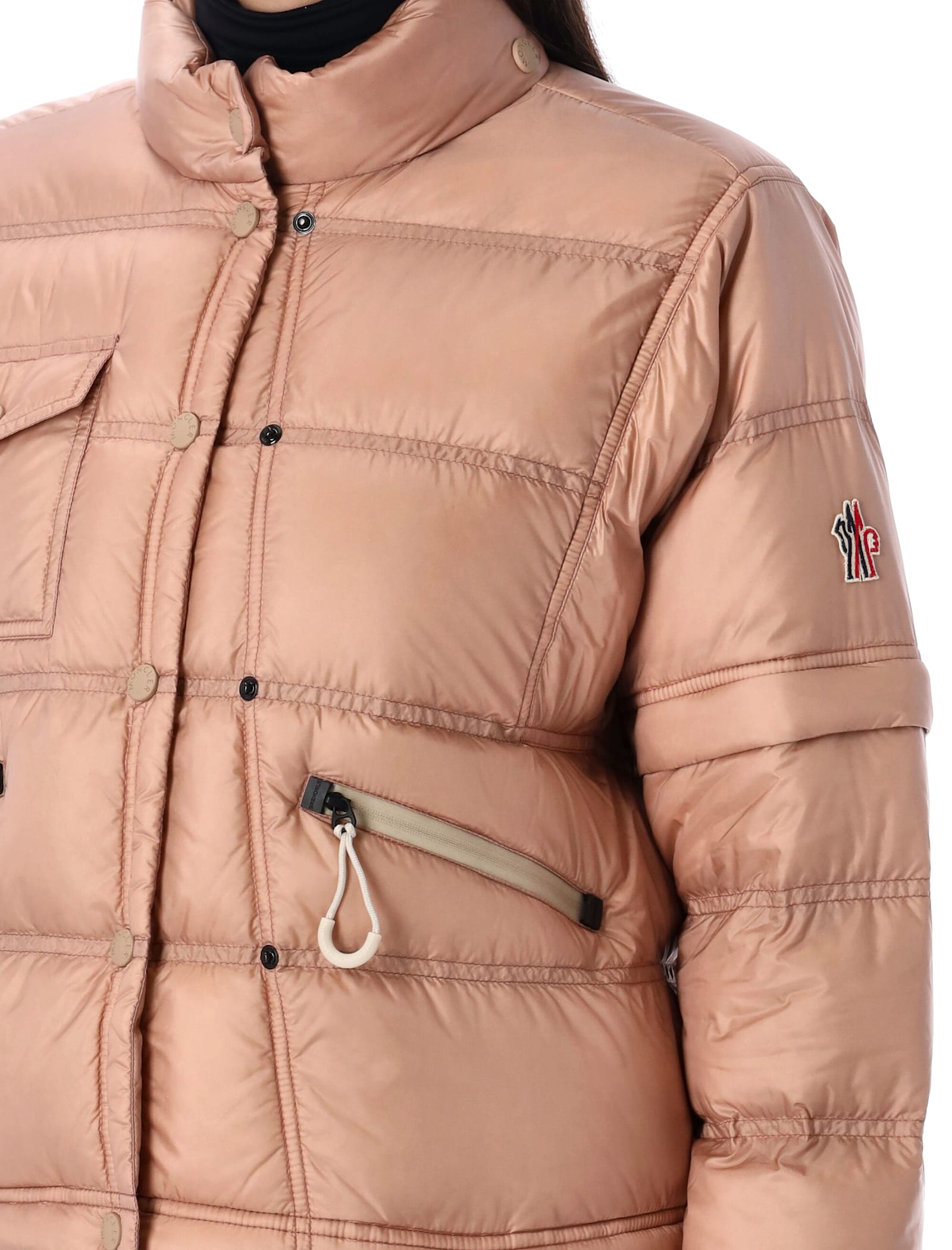 Moncler Genius Mauduit Packable 2-in-1 Short Down Jacket In Pink