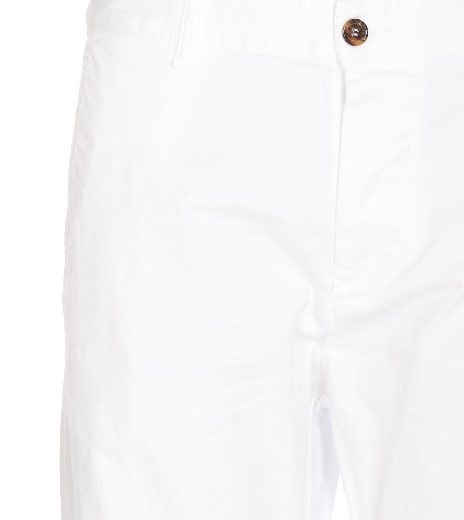 Dsquared2 Tailored White Trousers Crafted From Cotton-elastan Blend In White