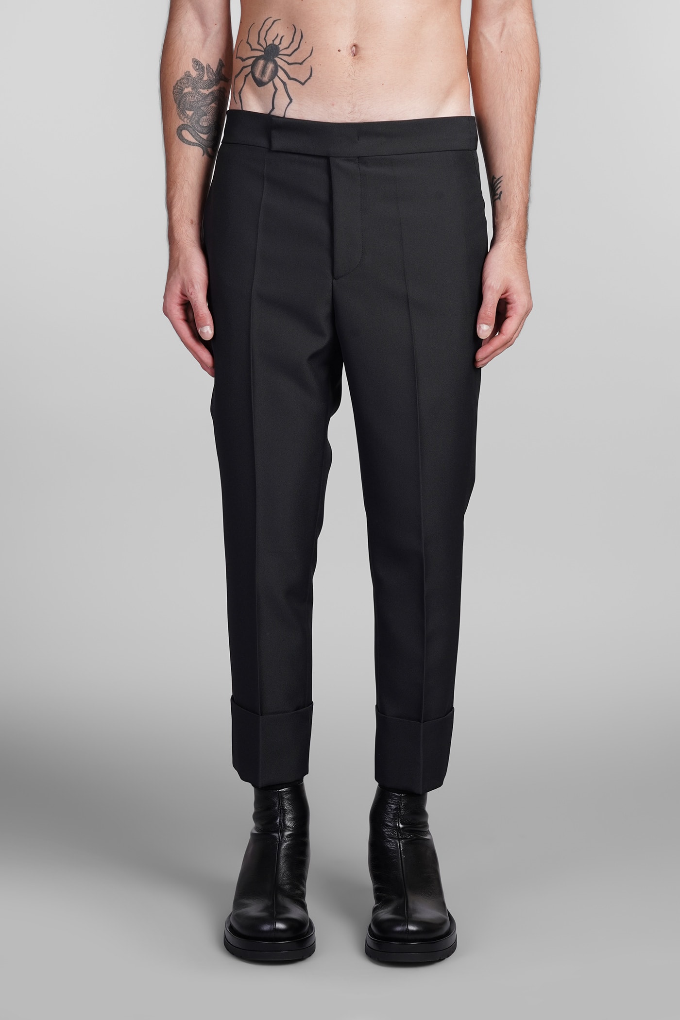 Shop Sapio N7 Pants In Black Polyester