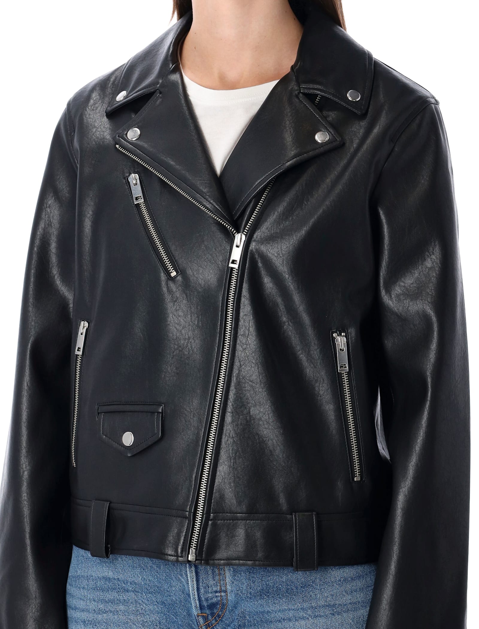 Levi's Levi S Kendal Black Eco-leather Moto Jacket In Black
