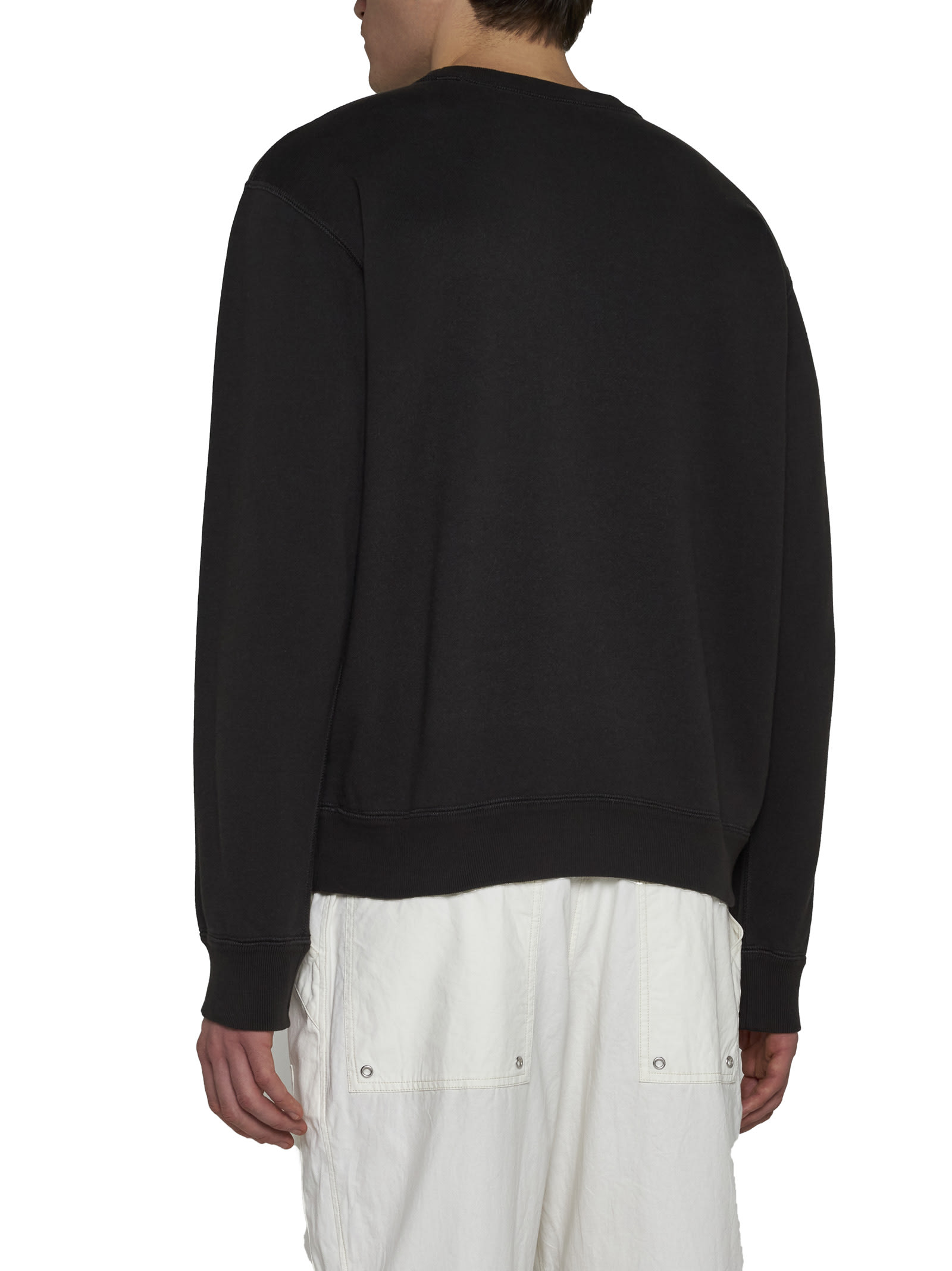 Shop Isabel Marant Fleece In Faded Black/ecru