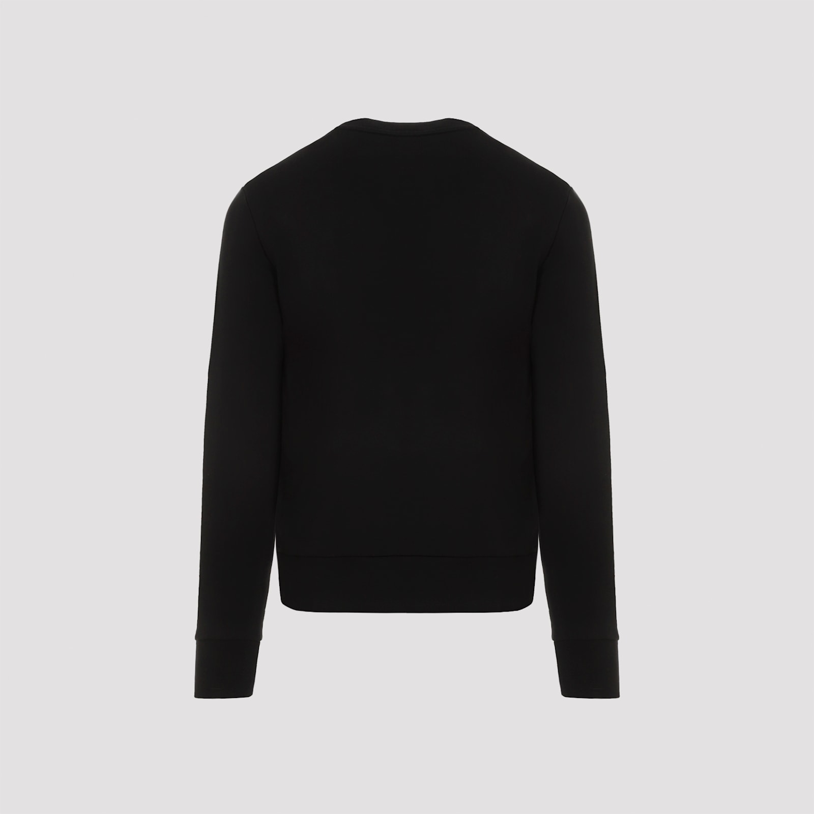 Moncler Crew Neck Cotton Sweatshirt In Black