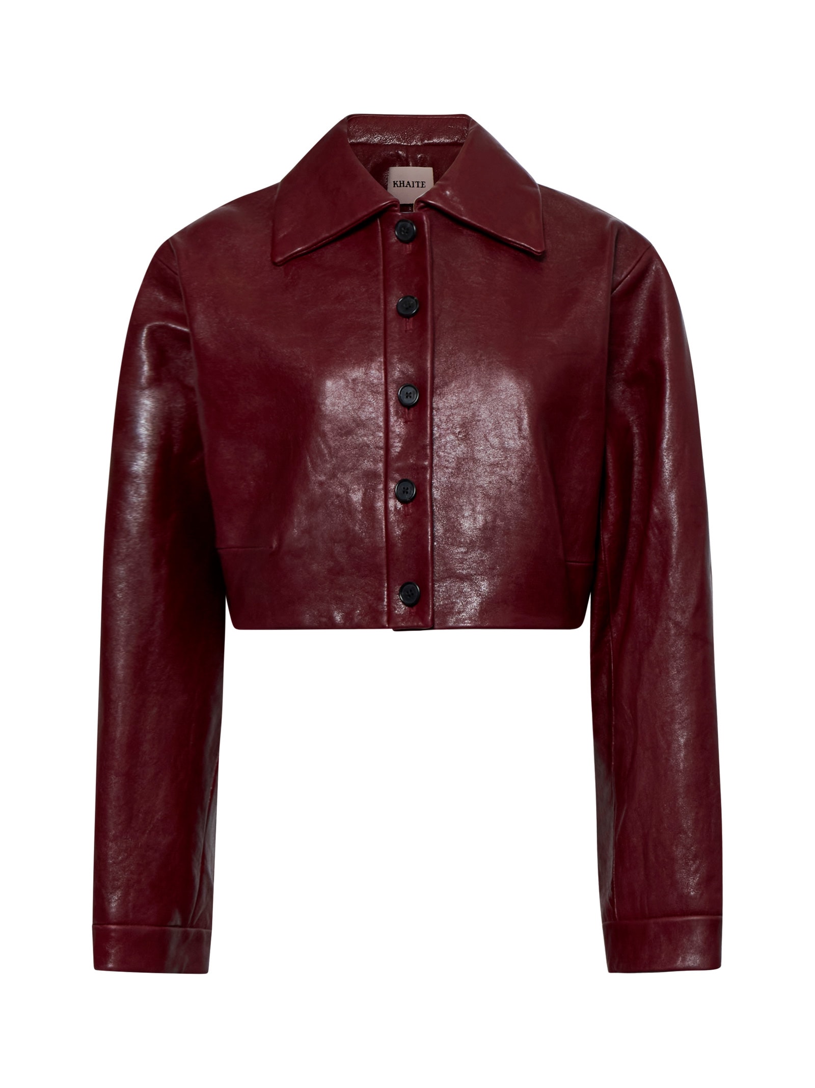 Shop Khaite Jacket In Oxblood