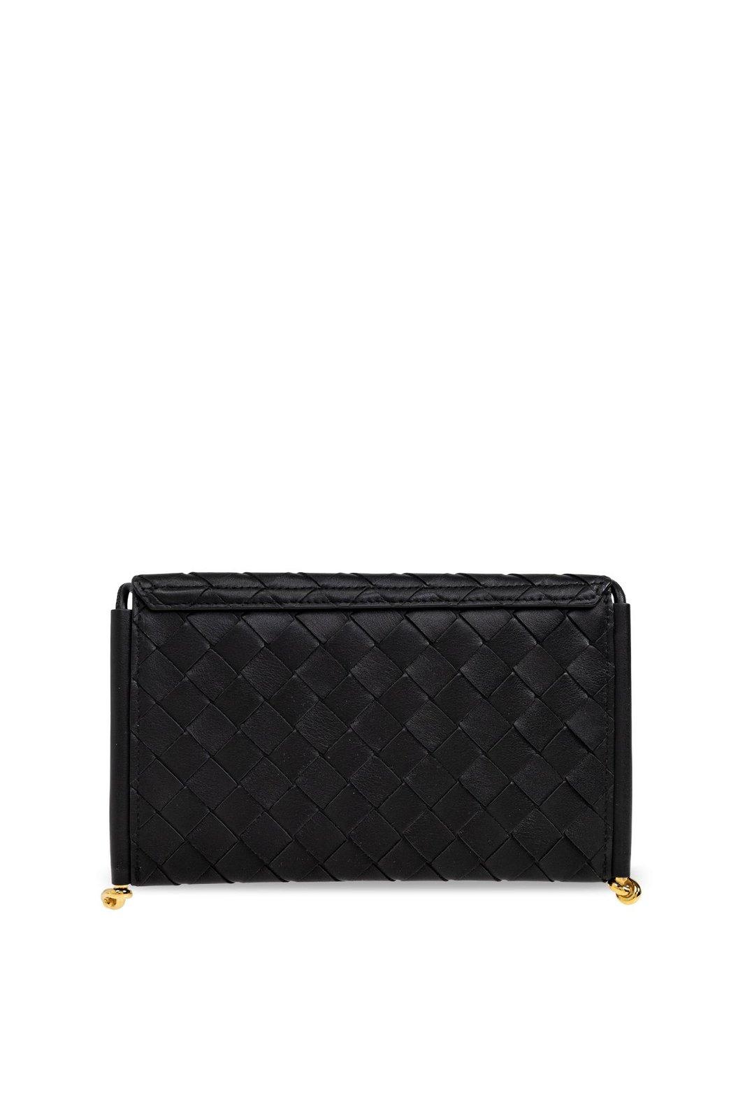 Shop Bottega Veneta Solstice Horizontal Phone Pouch In Black