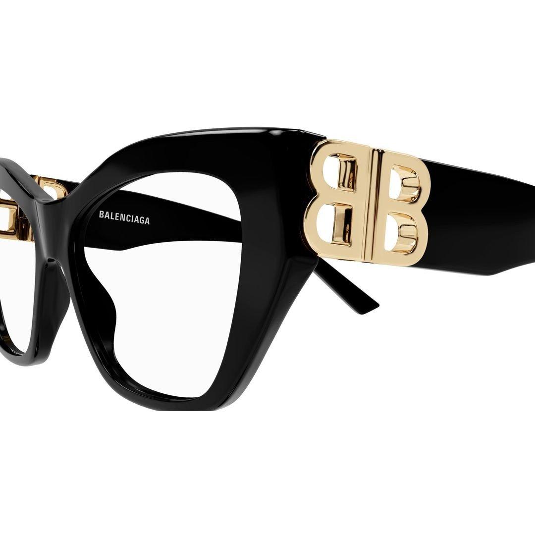 Shop Balenciaga Cat-eye Frame Glasses In 001 Black Black Transpare