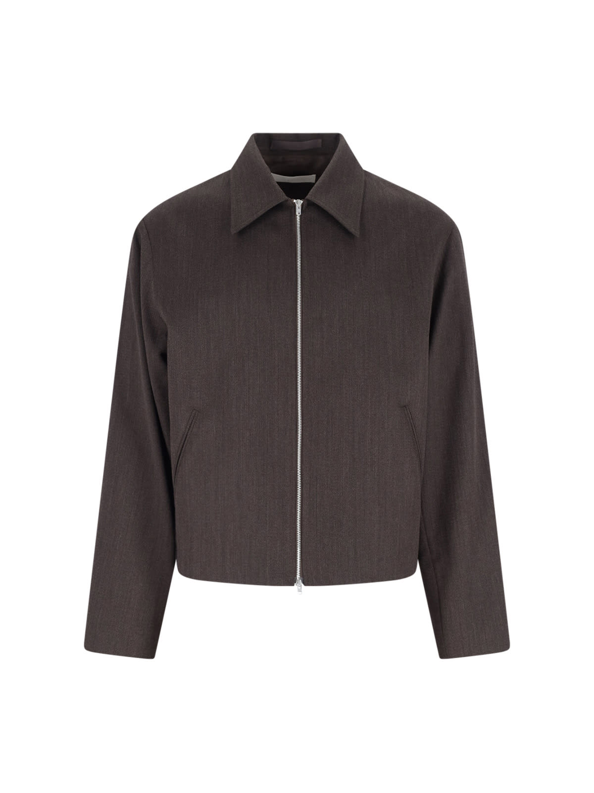Our Legacy Relaxed Fit Collared Jacket Front Pockets In Animal Print