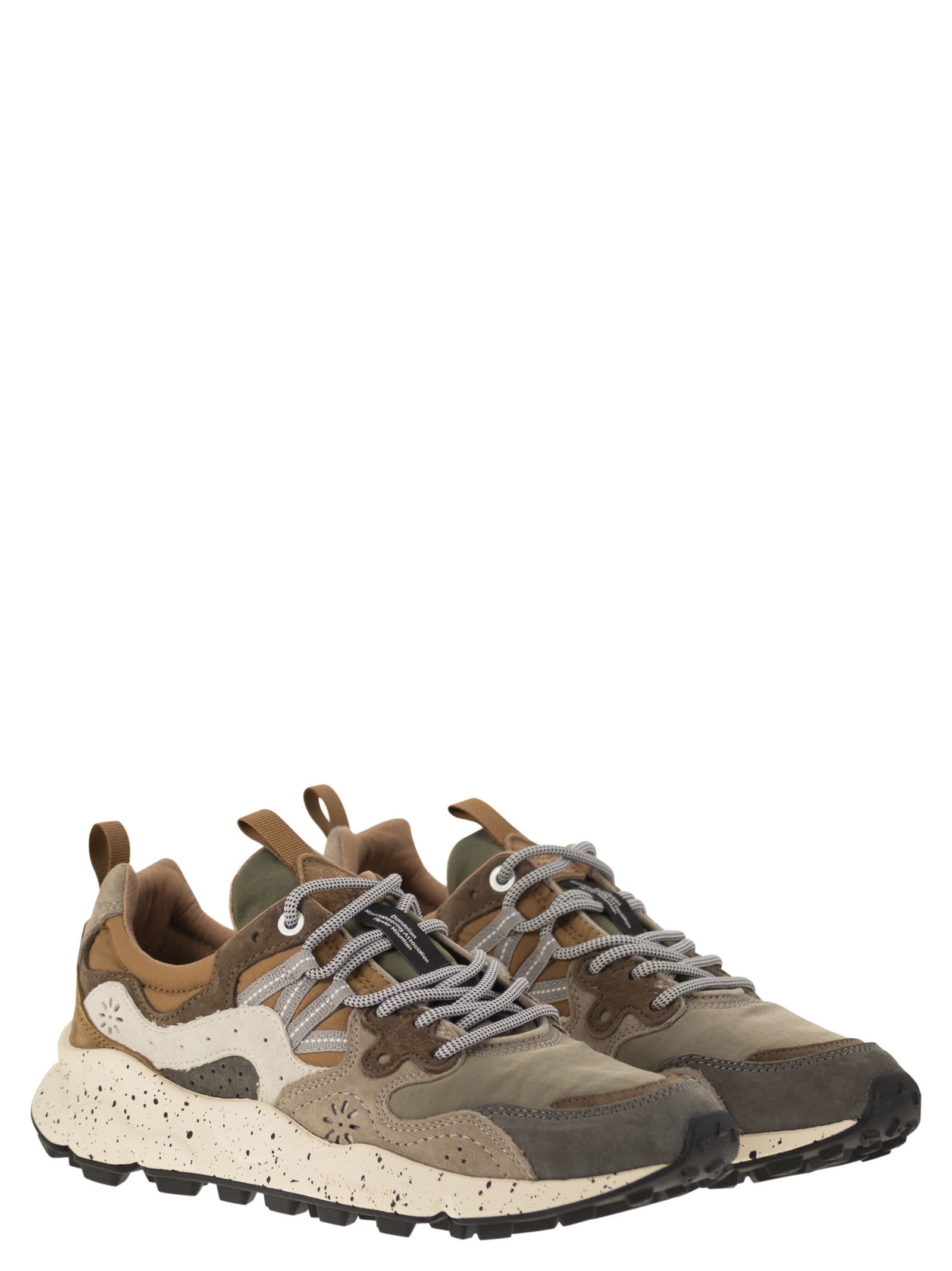 Flower Mountain Yamano 3 Multicolor Sneakers In Grey/black