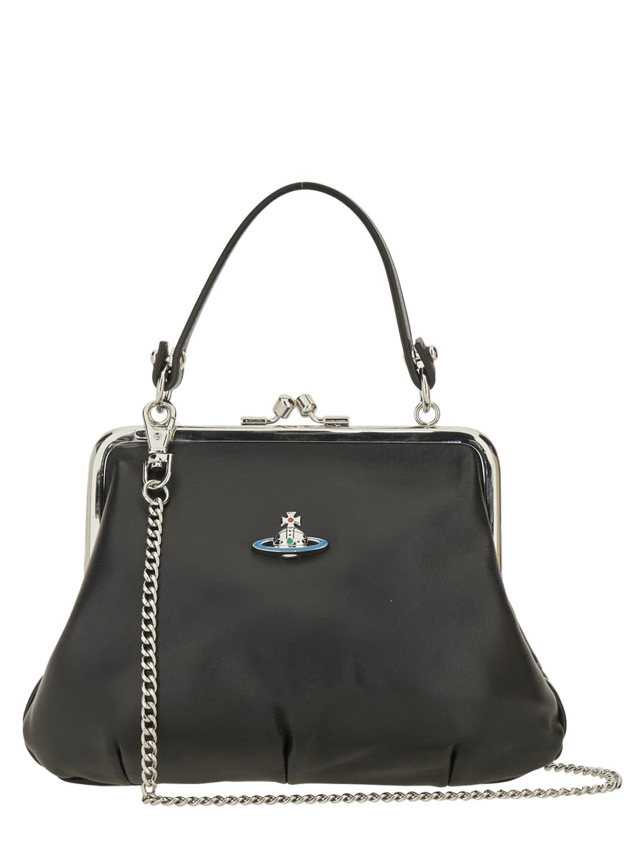 Vivienne Westwood Granny Frame Purse In Black