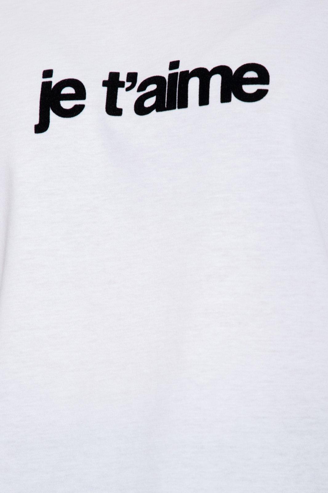 Shop Zadig &amp; Voltaire Flocked Slogan Crewneck T-shirt In White