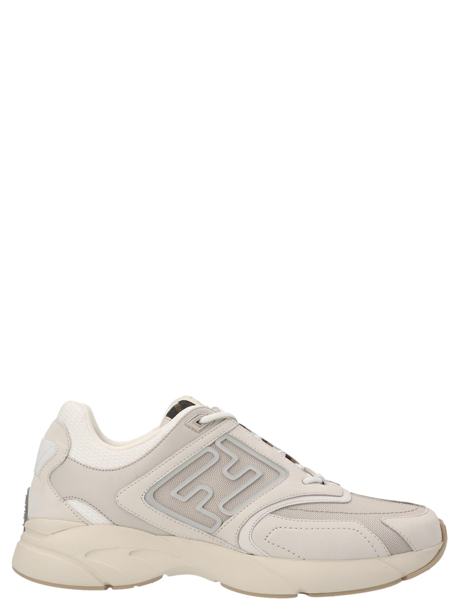 Shop Fendi Faster Running Sneakers In White