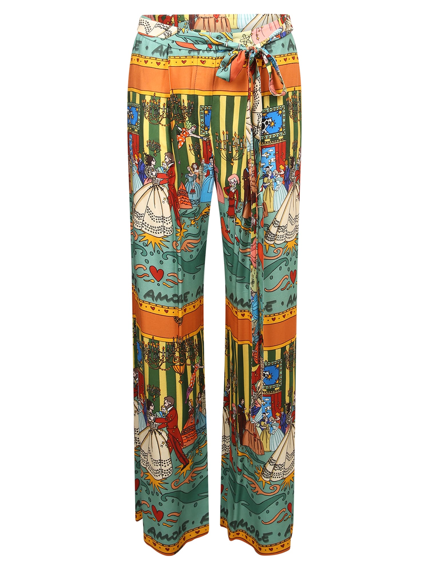 Alessandro Enriquez Multicolor Printed Trousers