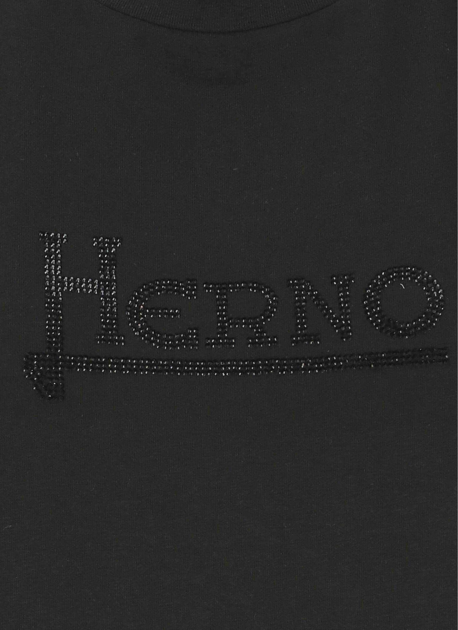 Herno T-shirt In Interlock Jersey In Black
