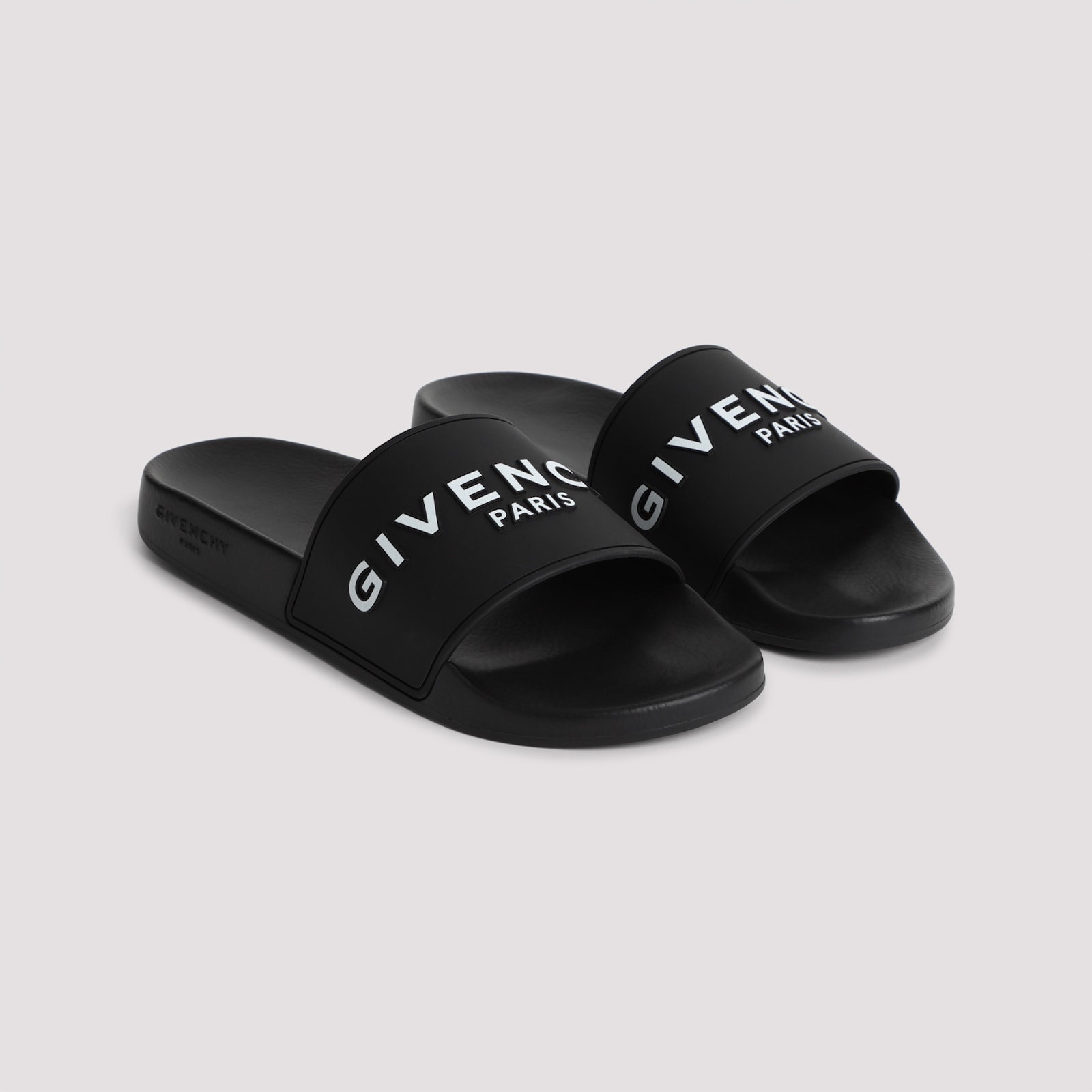 Givenchy Man Sandals Black Size 8 Thermoplastic Polyurethane In Black